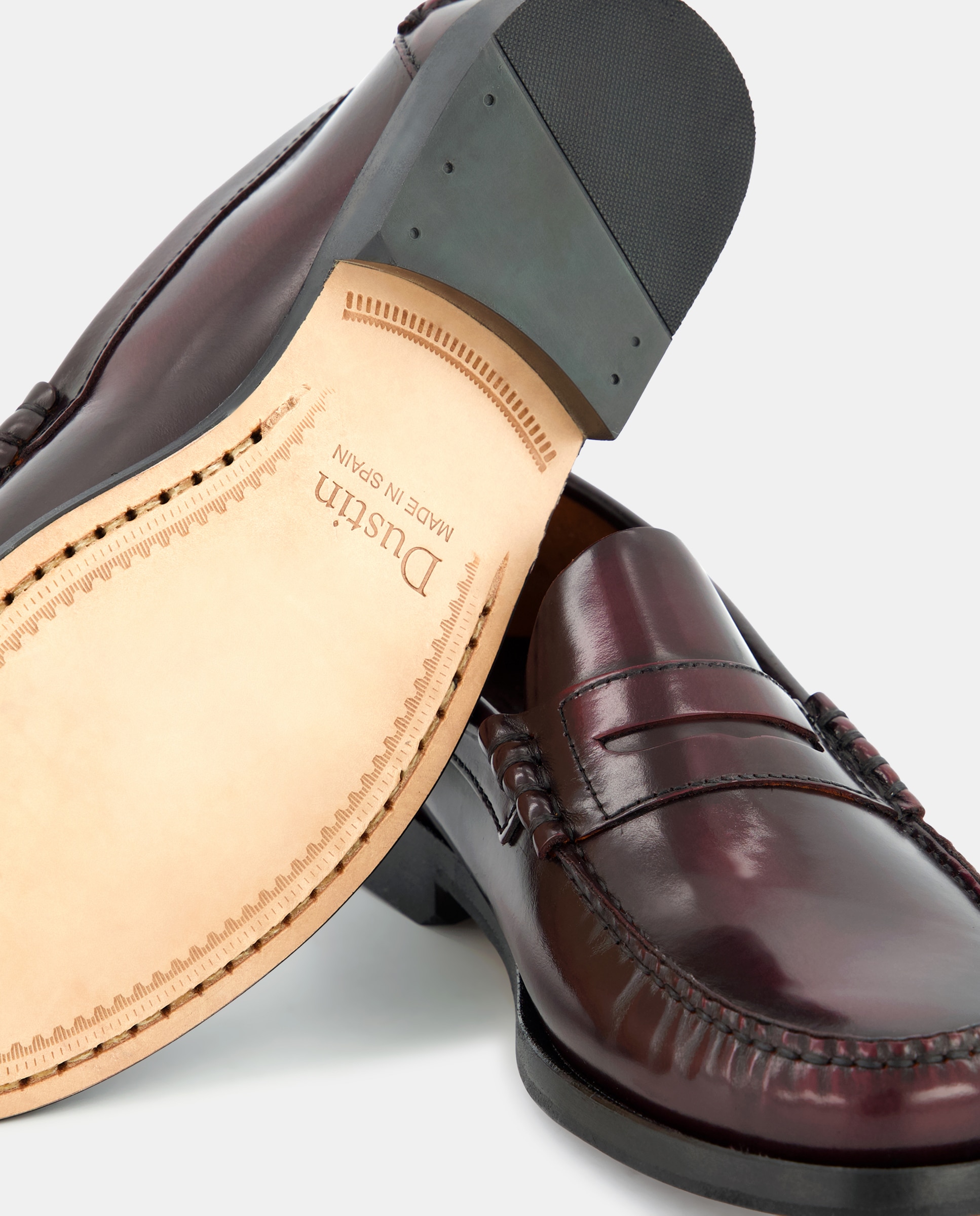 Mocassins com Bordão, Adorno de Travessão e em Pele - Bordeaux Bordeaux-5
