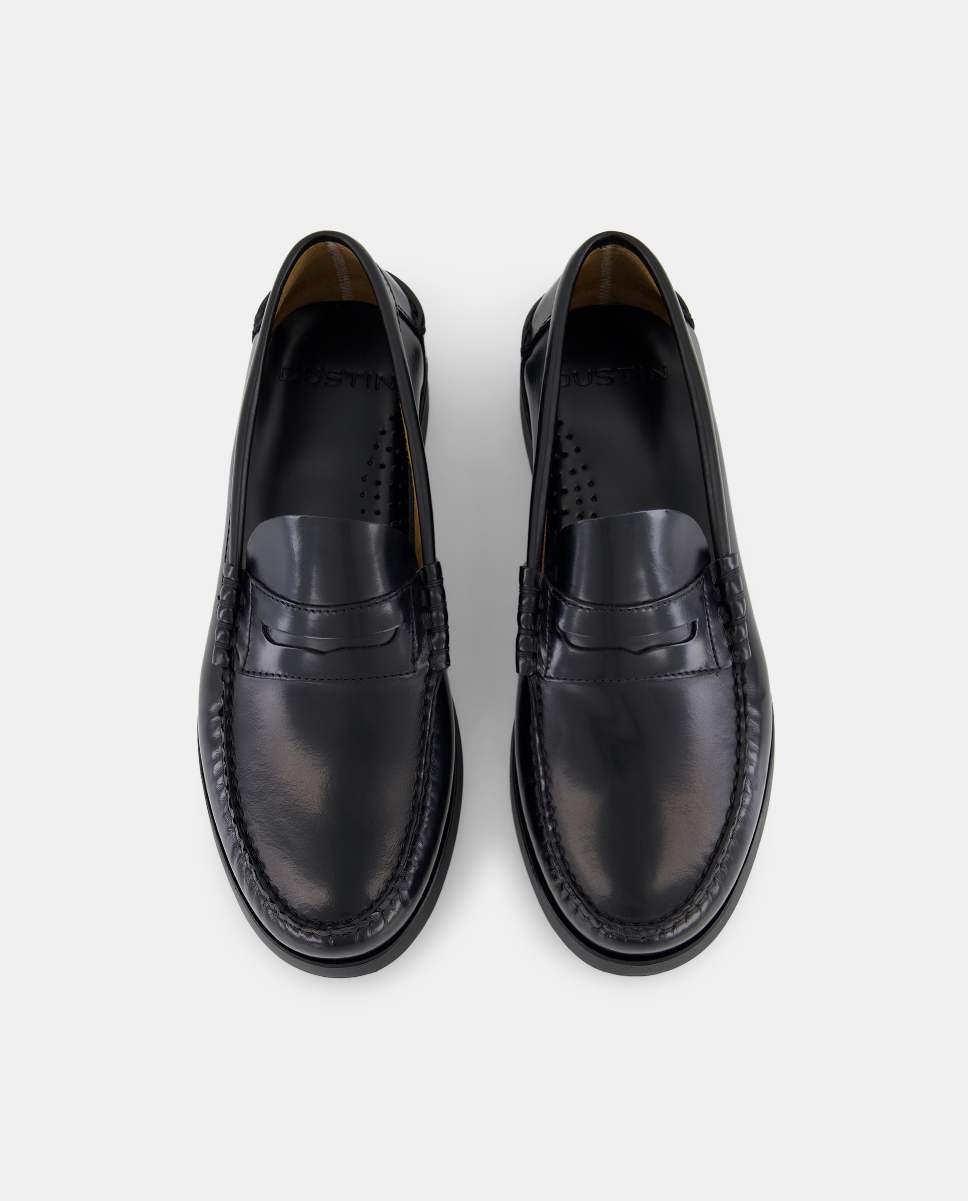 Mocassins com Bordão, Adorno de Travessão e em Pele - Preto Preto-4