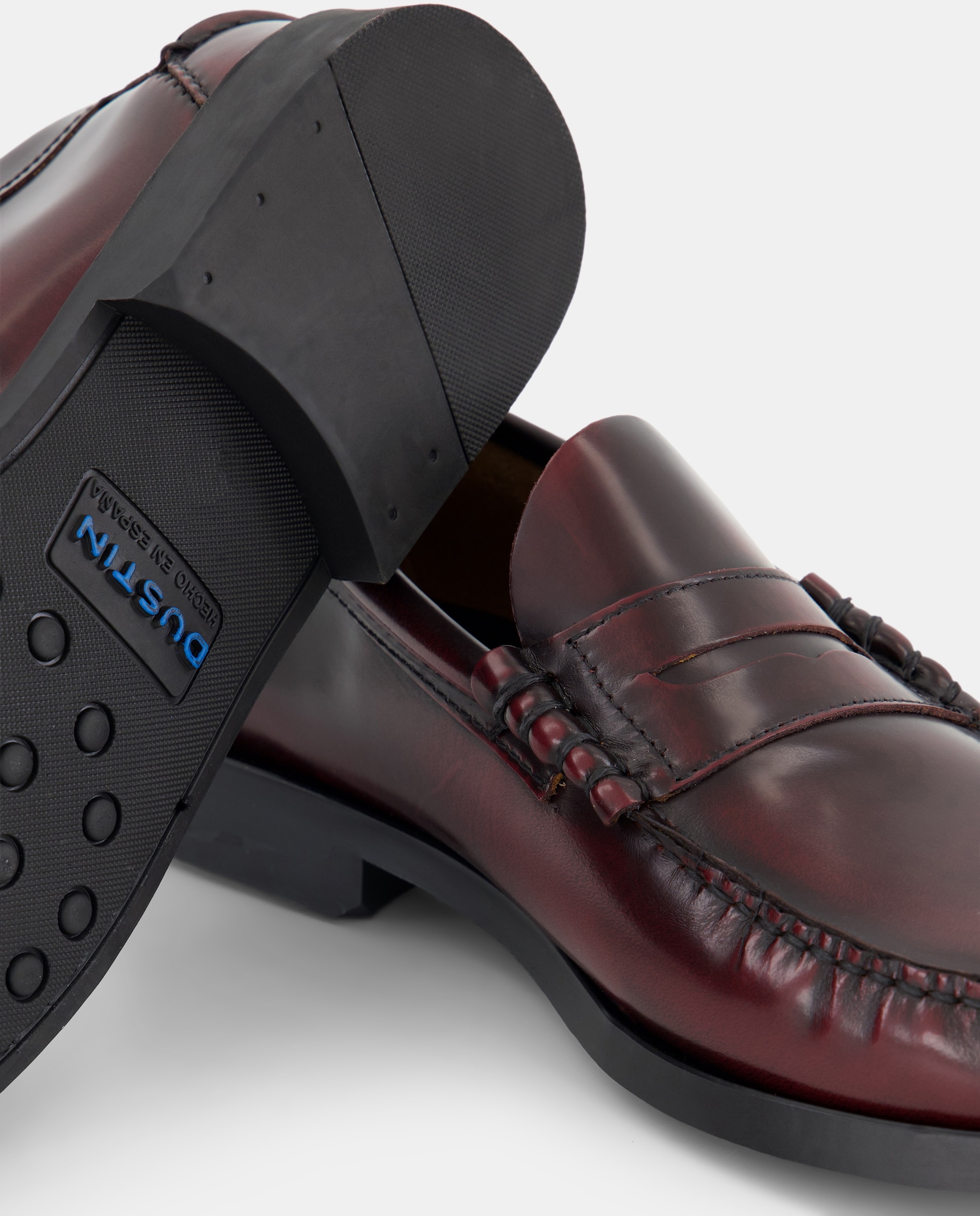 Mocassins com Bordão, Adorno de Travessão e em Pele - Bordeaux Bordeaux-5