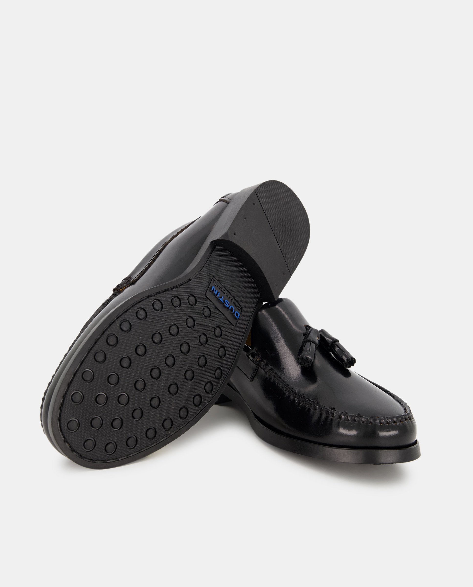 Mocasines de hombre en piel con borlas - Dustin - Negro Negro-2
