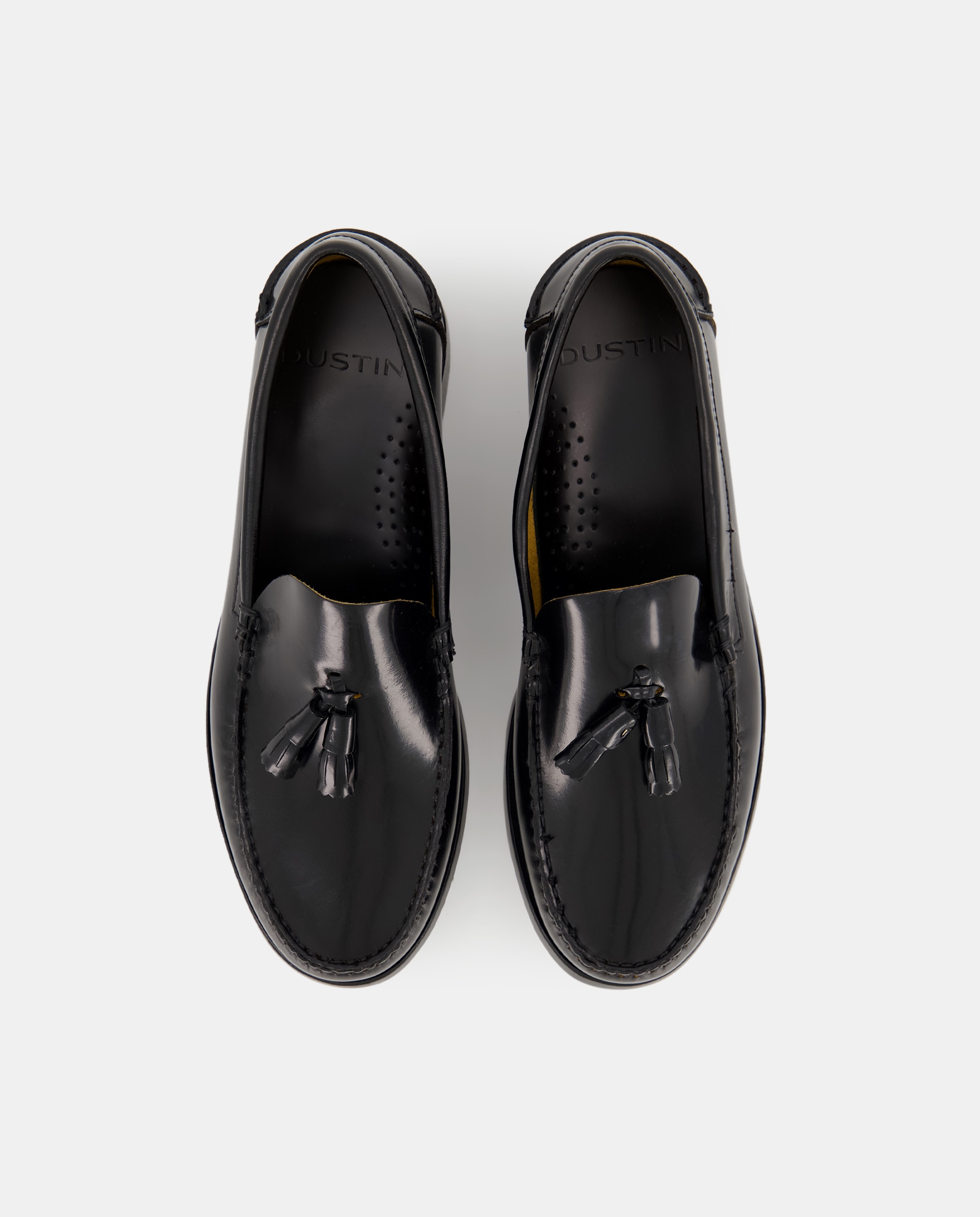 Mocasines de hombre en piel con borlas - Dustin - Negro Negro-4