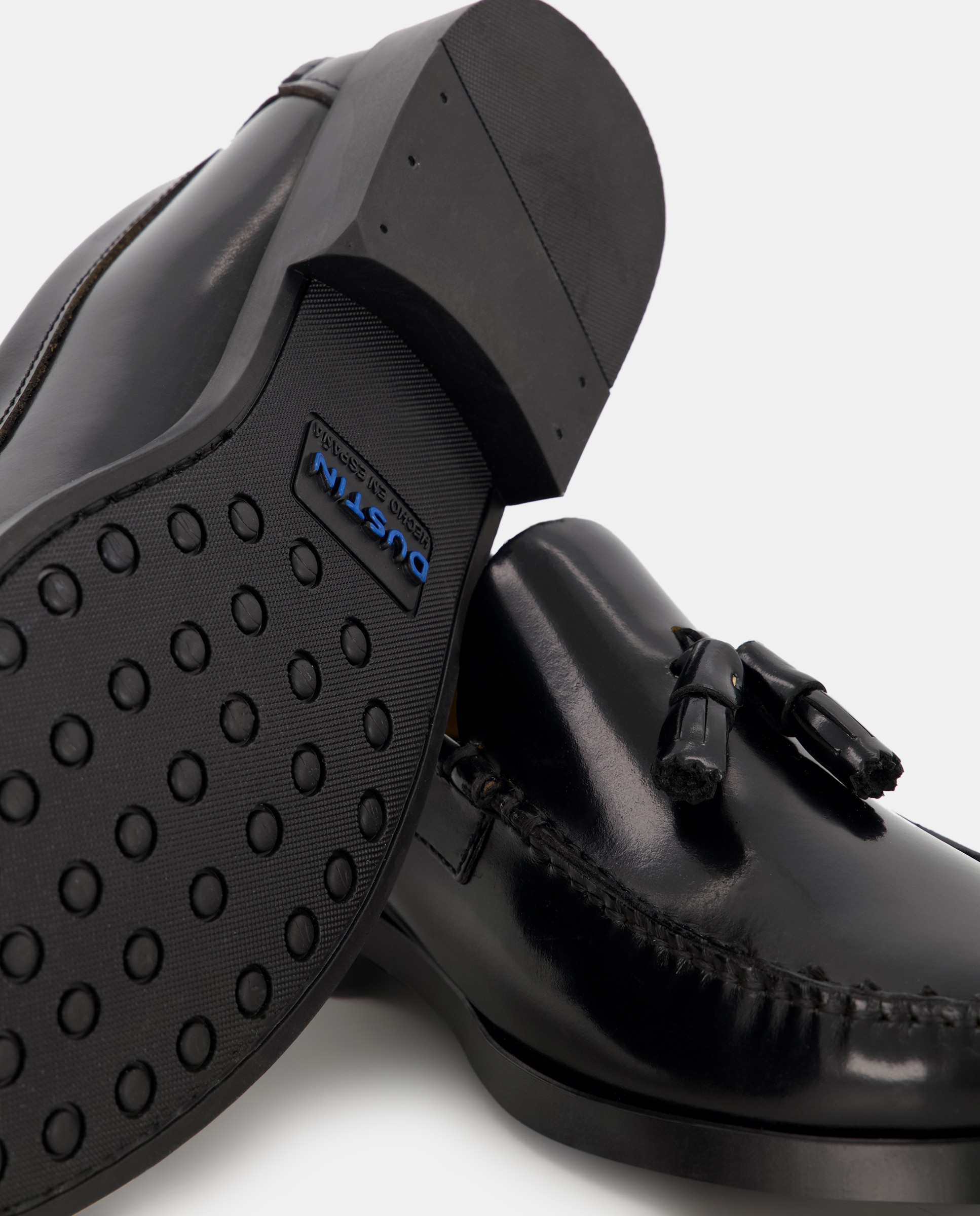 Mocasines de hombre en piel con borlas - Dustin - Negro Negro-5