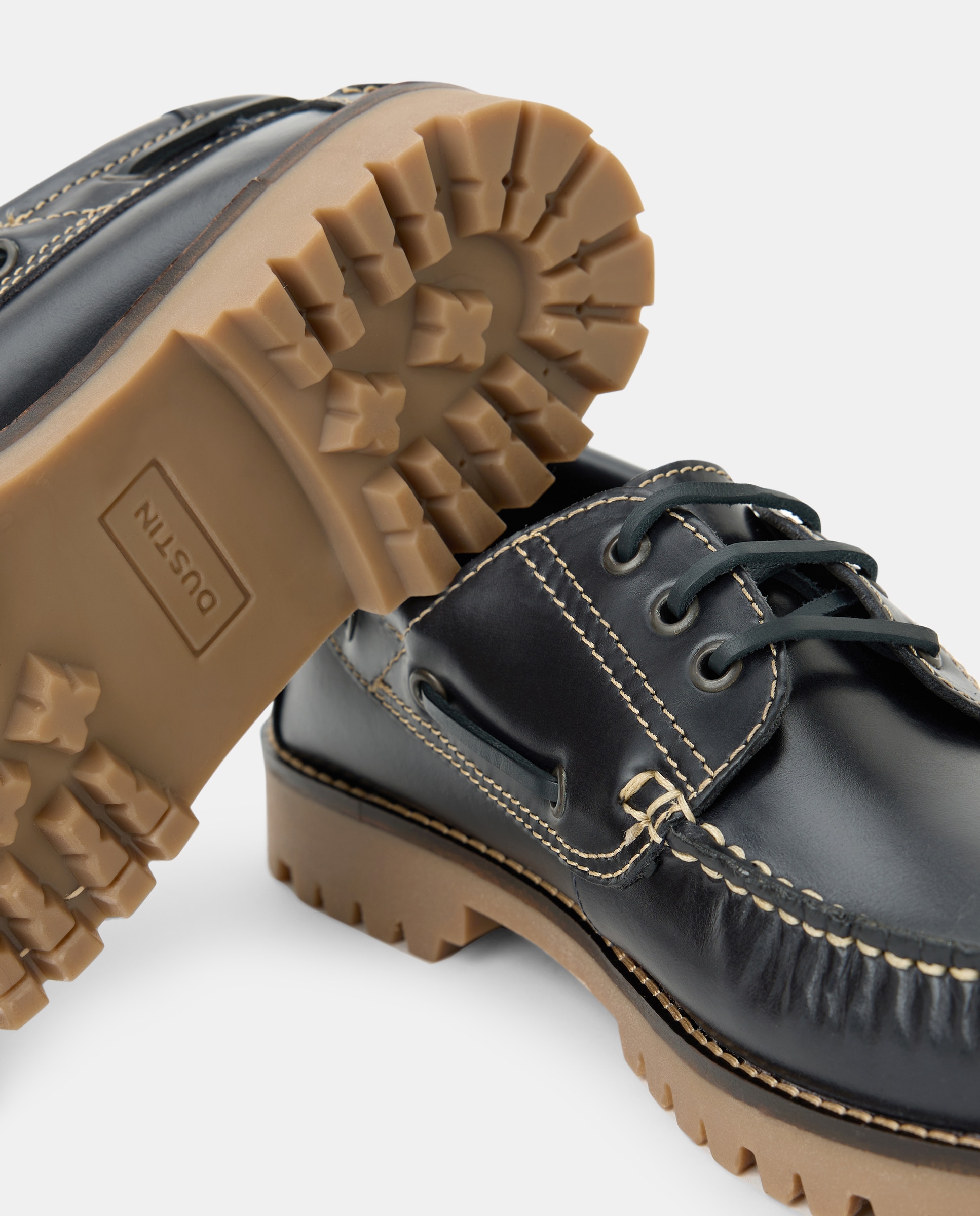 Náuticos com Sola de Borracha e de Couro Pull-up - Azul-Marinho Azul-marinho-5