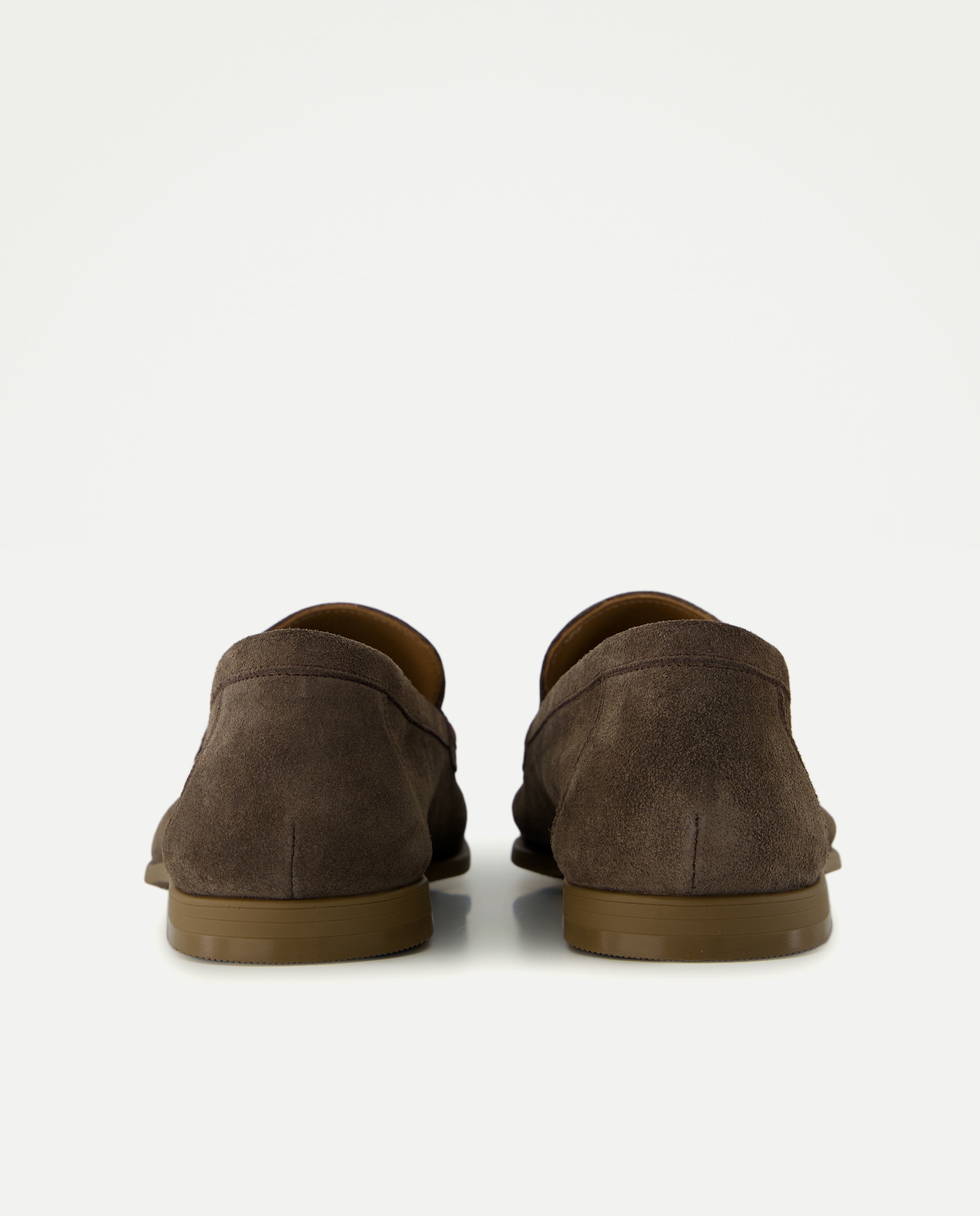 Mocassins em Pele com Sola de Borracha Taupe-3