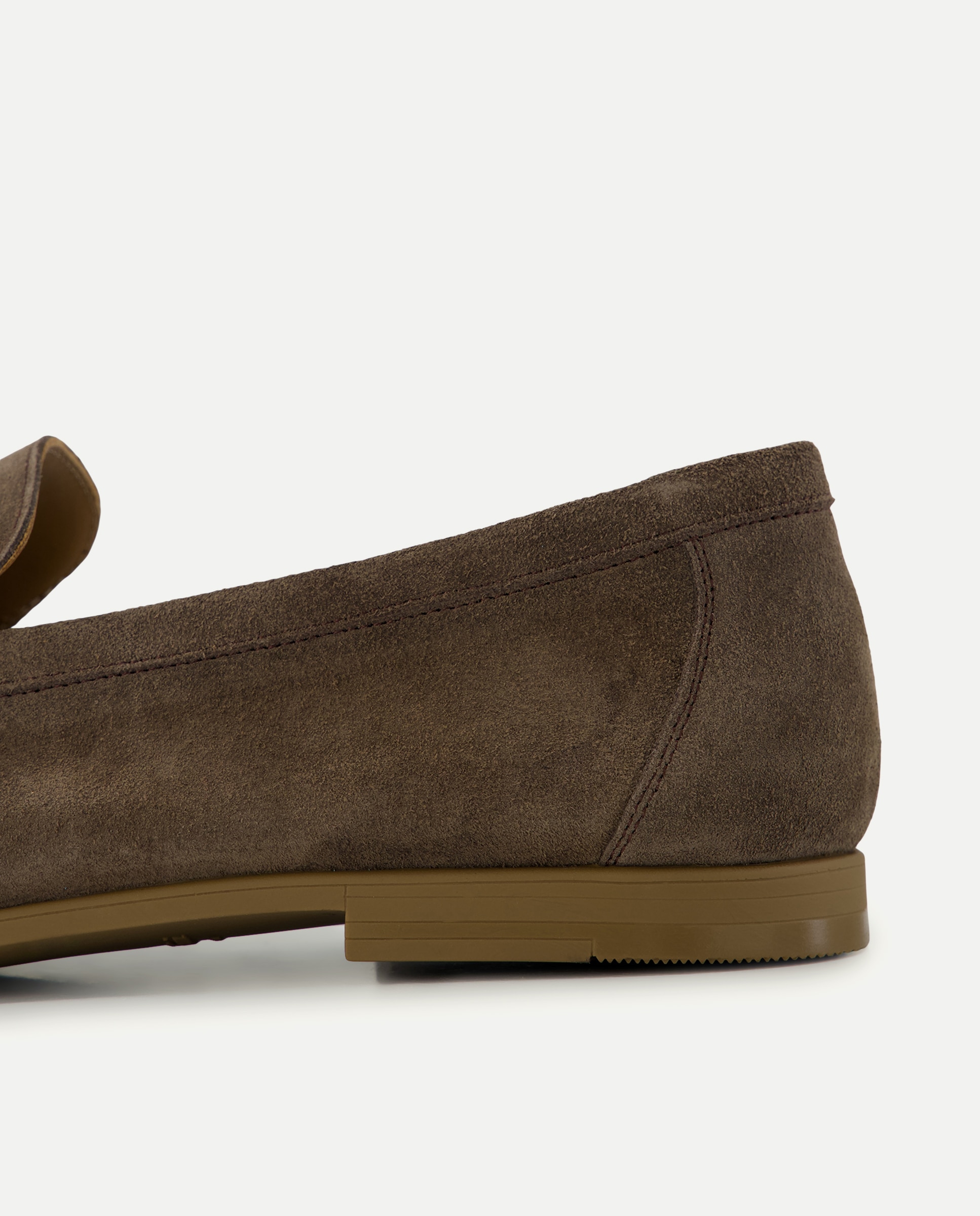 Mocassins em Pele com Sola de Borracha Taupe-5