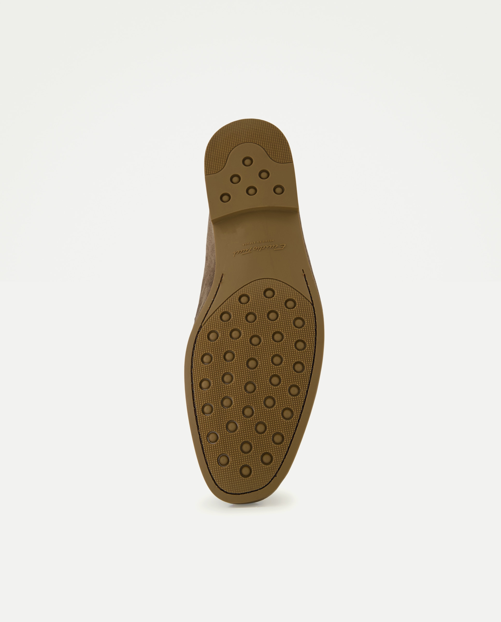 Mocassins em Pele com Sola de Borracha Taupe-6