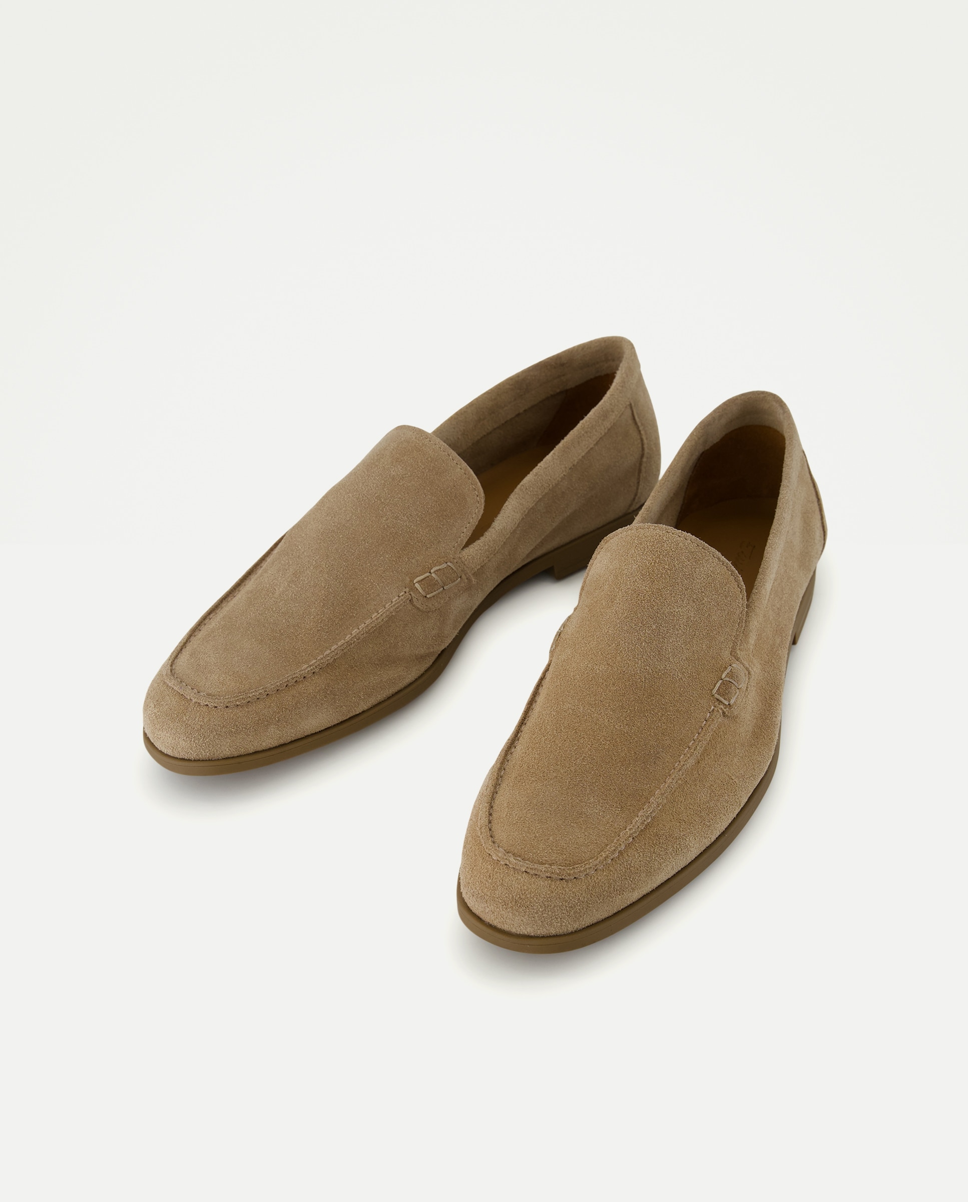 Mocassins em Pele com Sola de Borracha Castanho-pedra-2