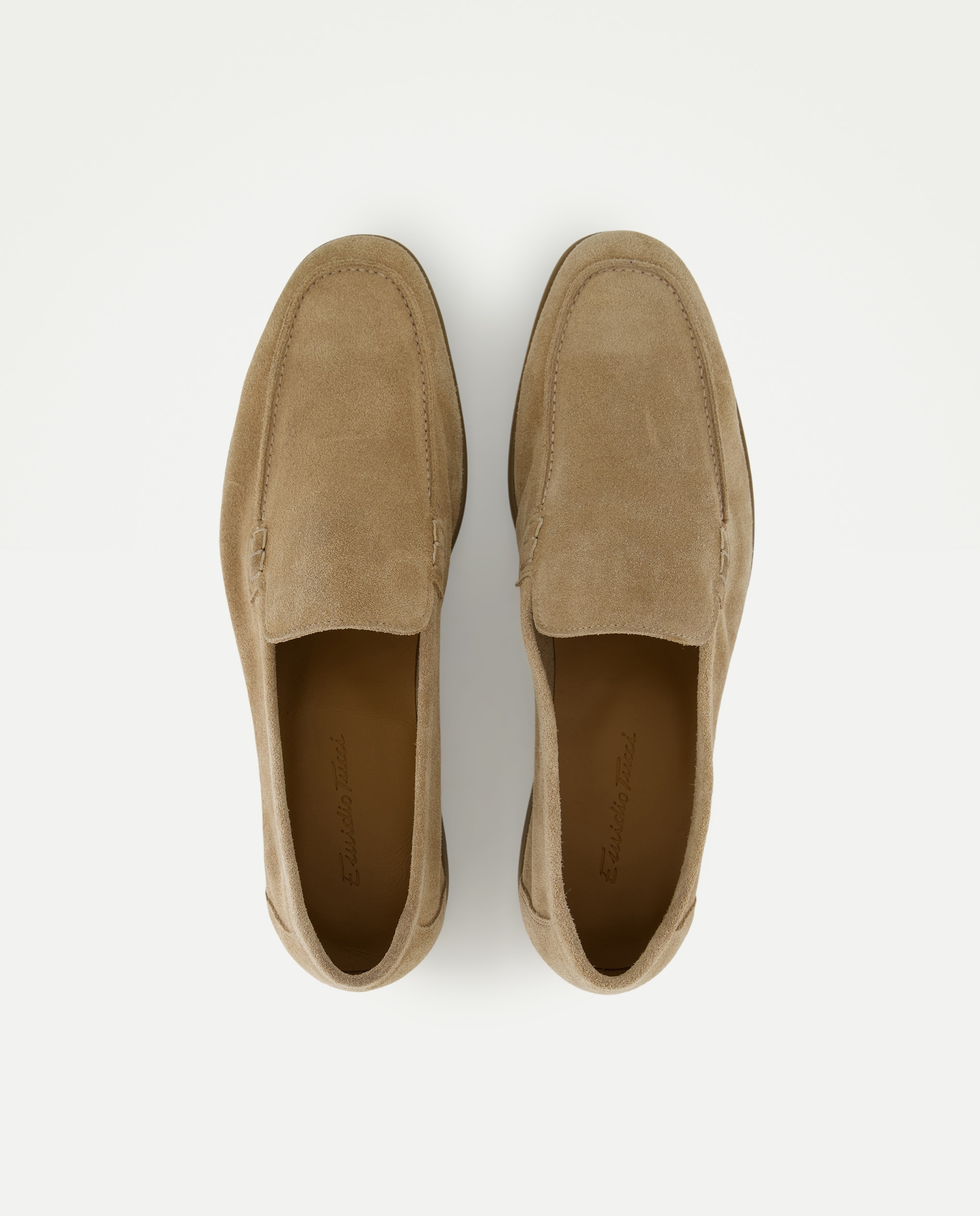 Mocassins em Pele com Sola de Borracha Castanho-pedra-4