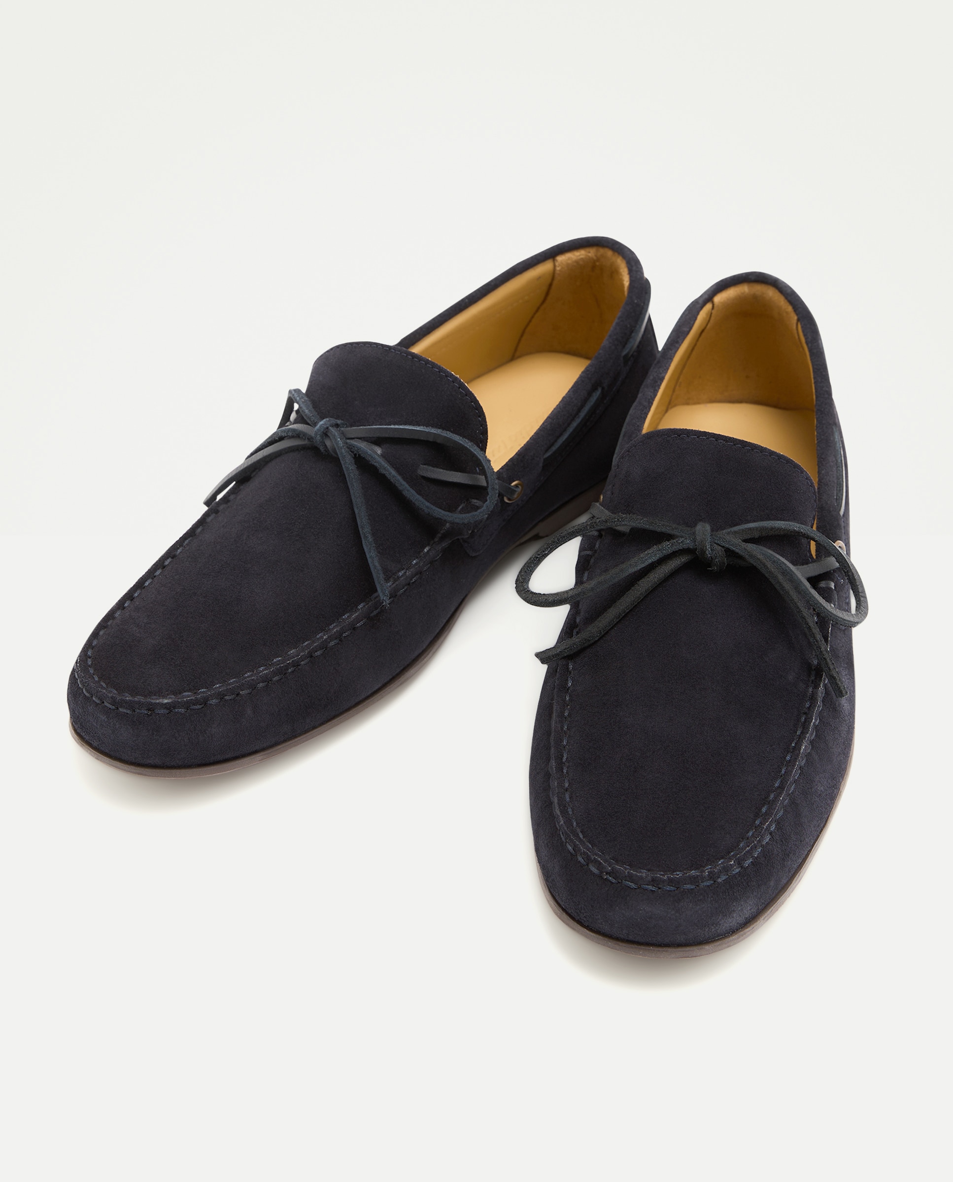 Mocassins em Camurça com Sola de Borracha Azul-marinho-2