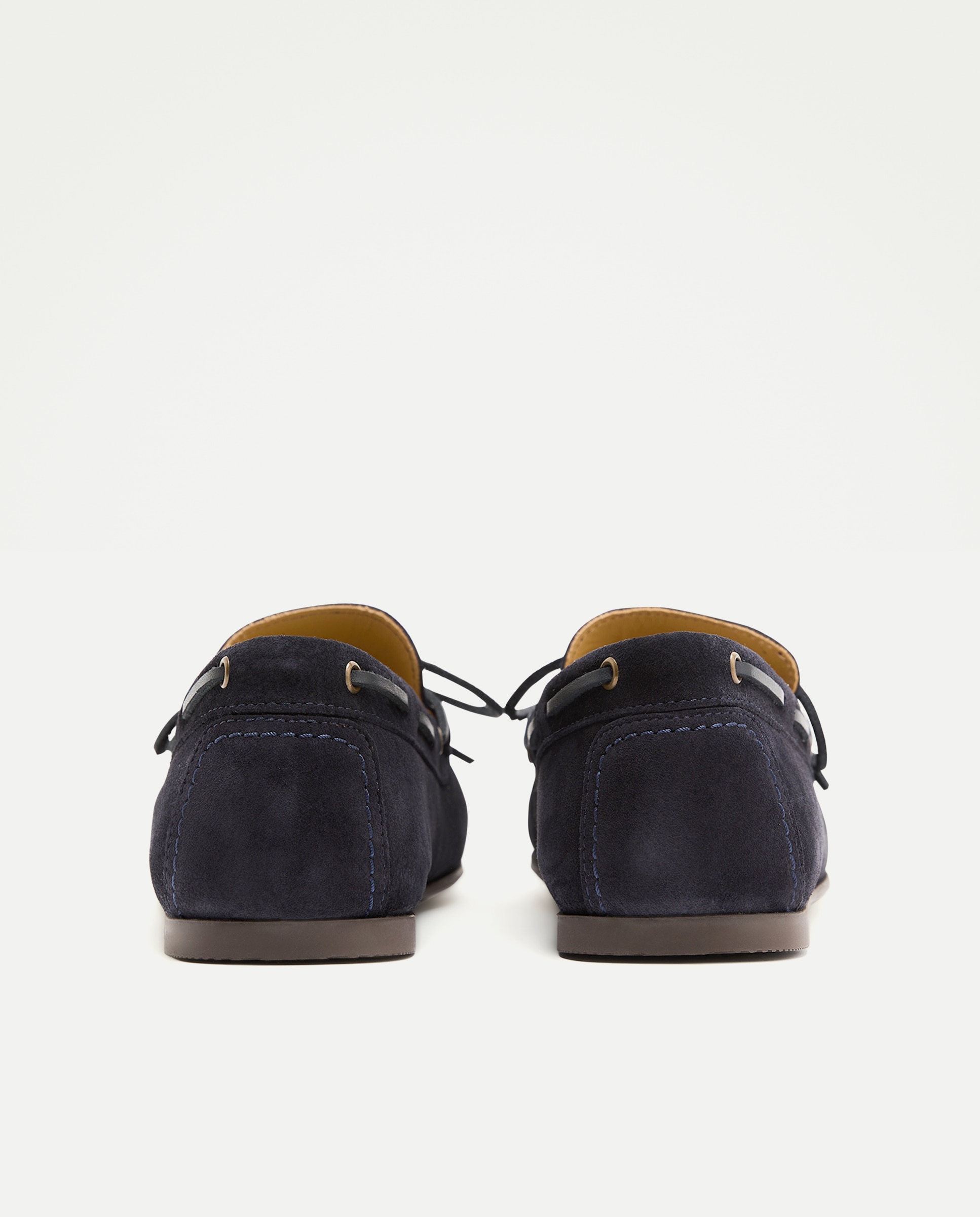 Mocassins em Camurça com Sola de Borracha Azul-marinho-3