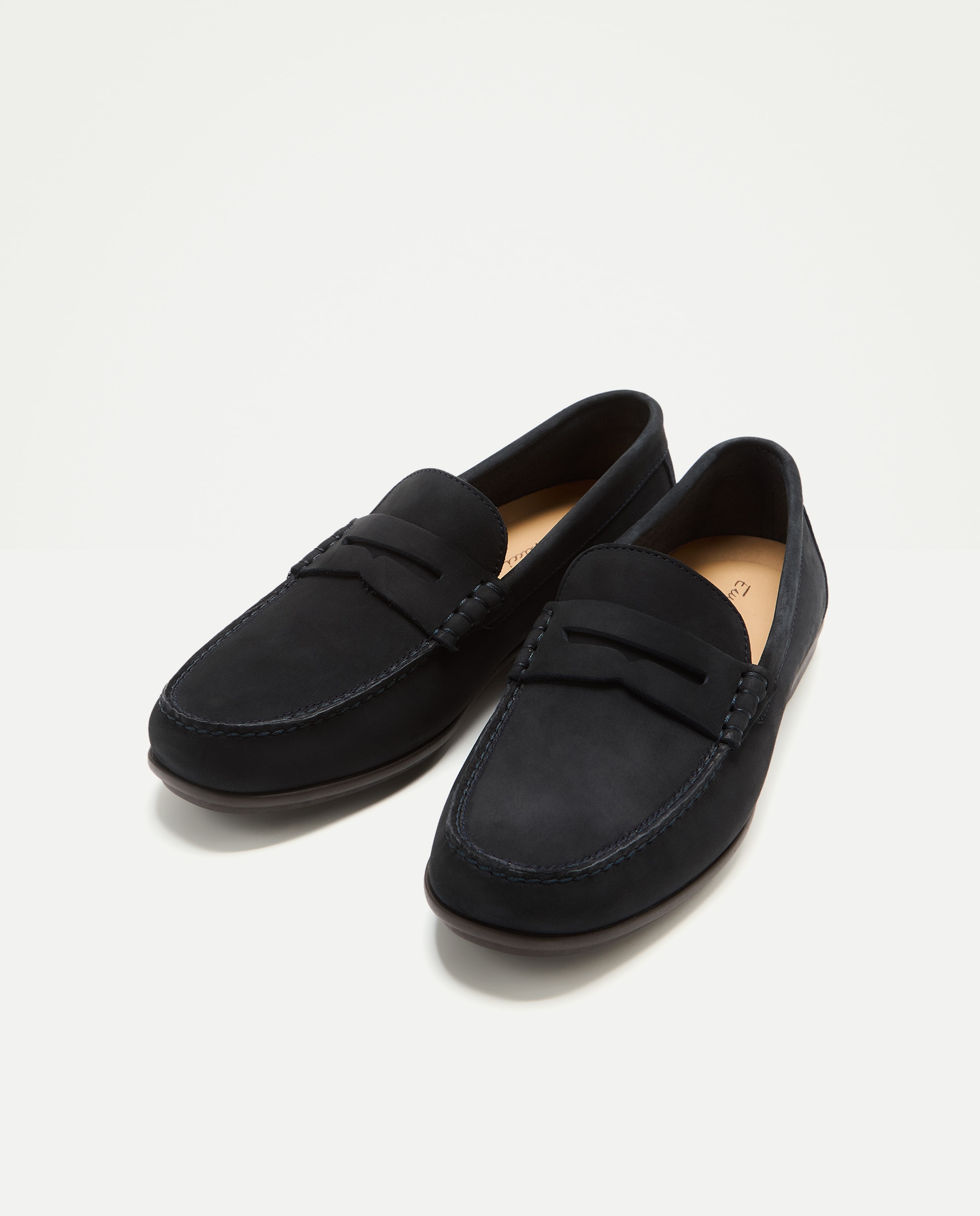 Mocassins em Nobuck com Sola de Borracha Azul-marinho-2