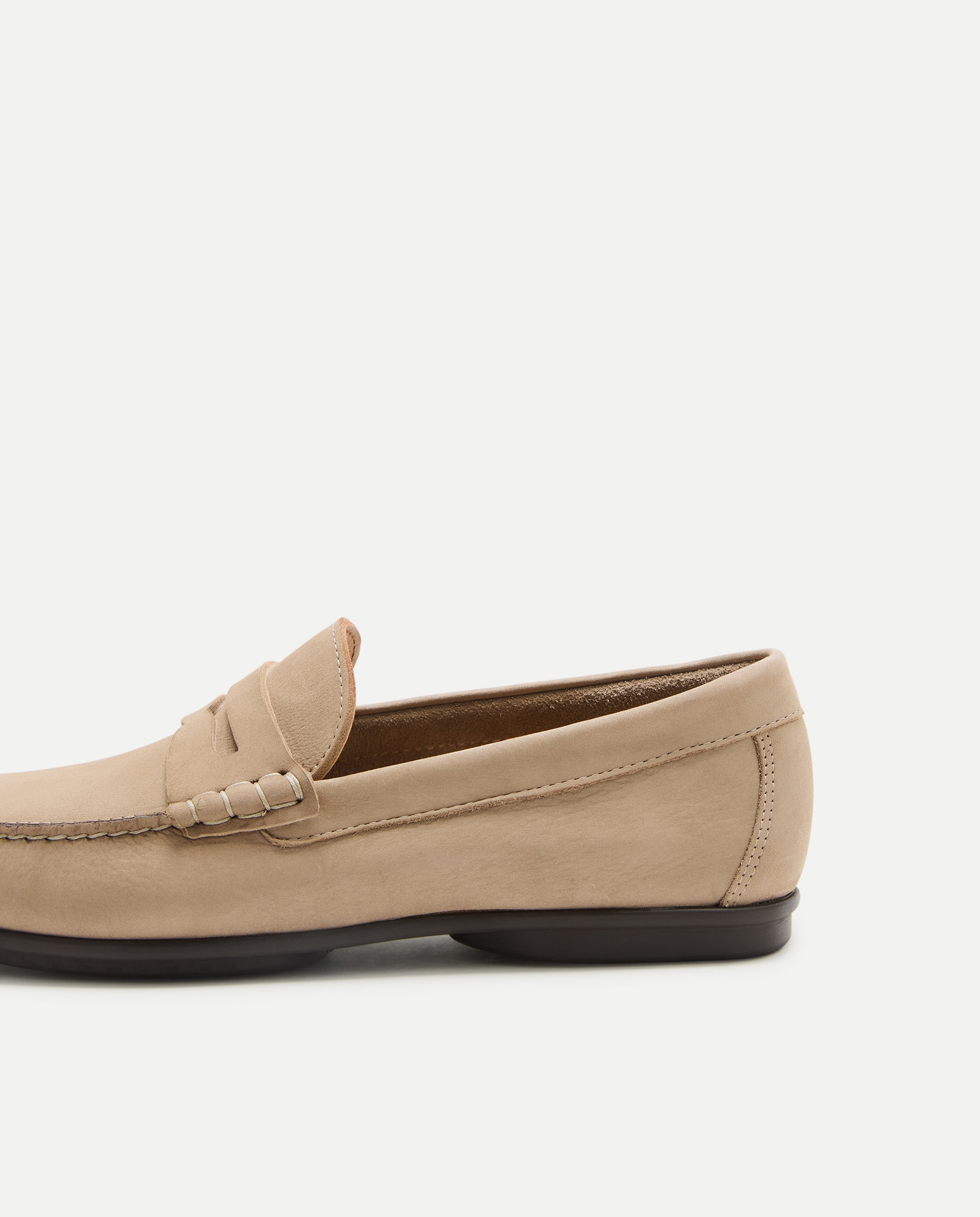 Mocassins em Nobuck com Sola de Borracha Taupe-5