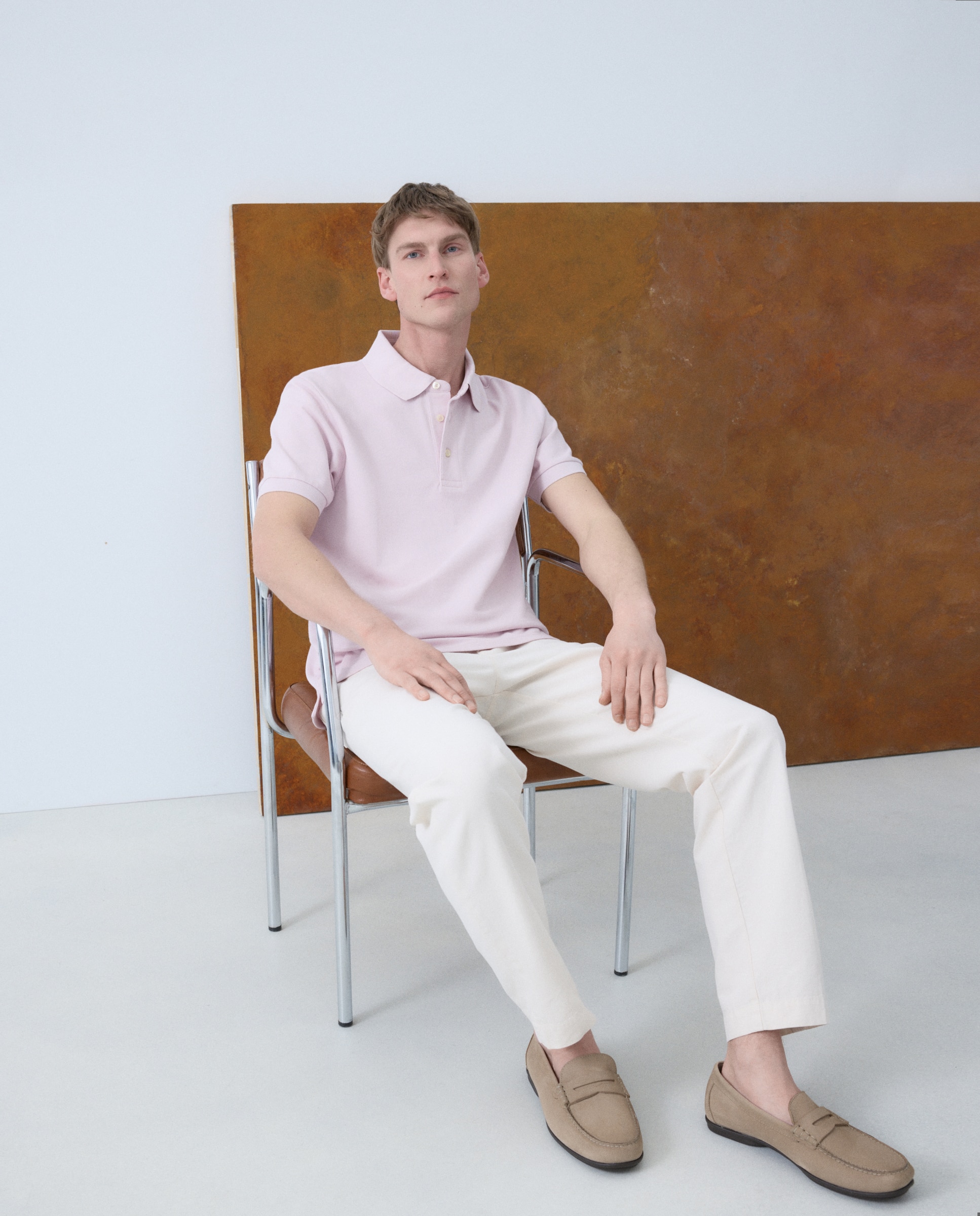 Mocassins em Nobuck com Sola de Borracha Taupe-7