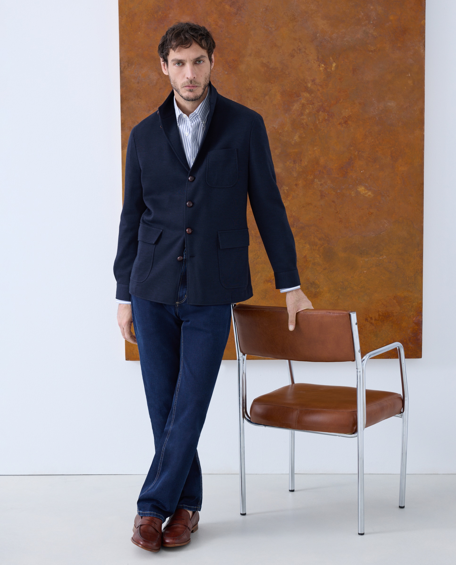 Mocassins em Pele com Sola de Couro Couro-7