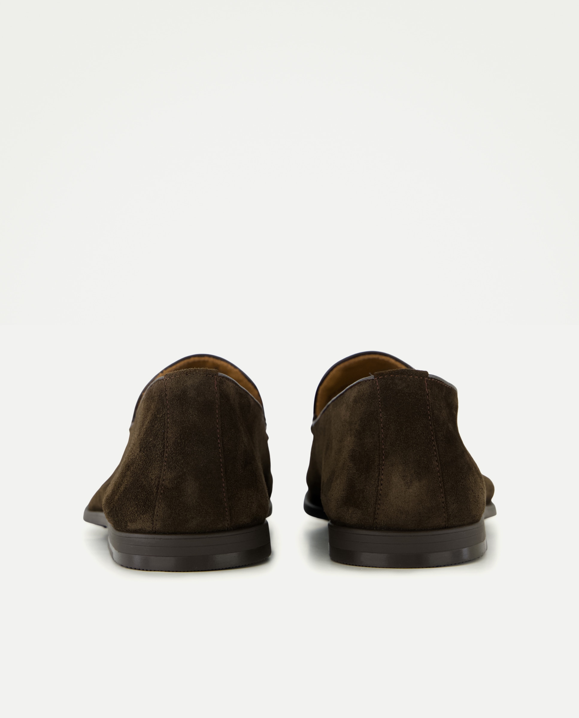 Mocassins em Pele com Sola de Borracha Castanho-3