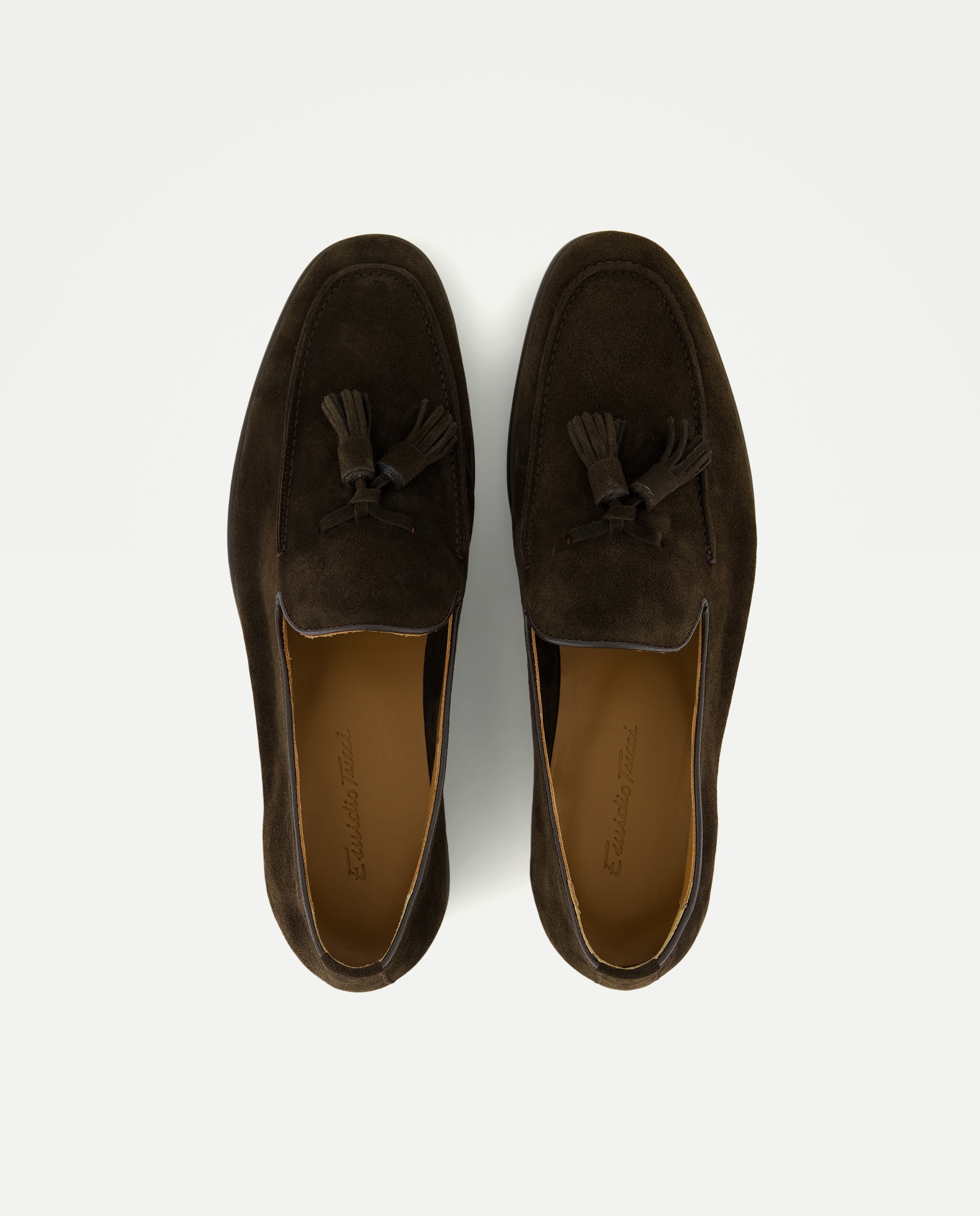 Mocassins em Pele com Sola de Borracha Castanho-4