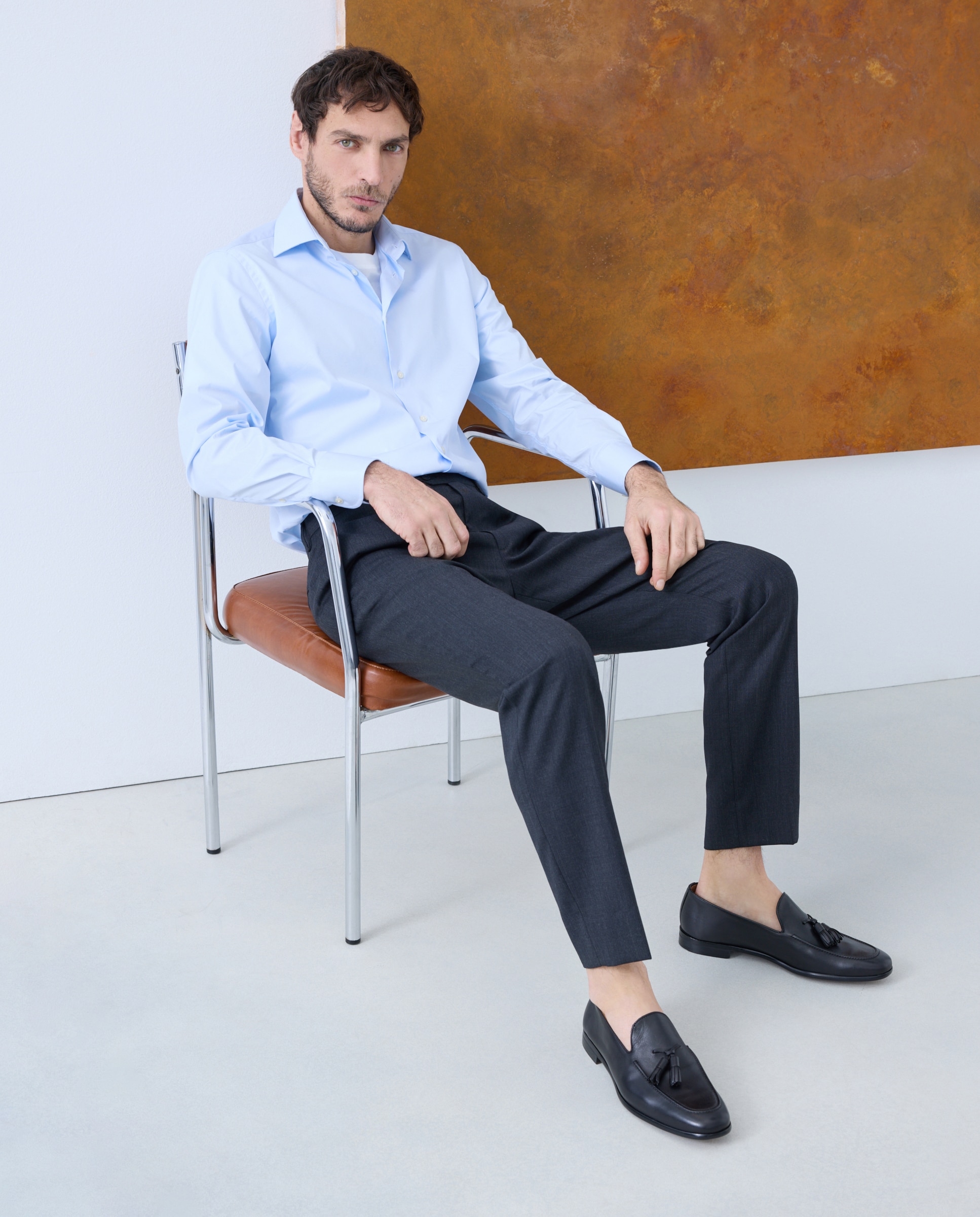 Mocassins em Pele com Sola de Couro Preto-7