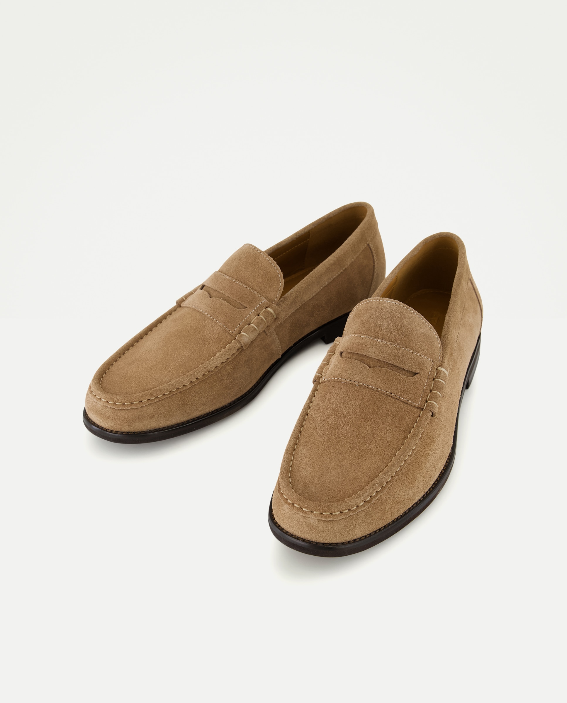 Mocassins de Camurça com Sola de Borracha Visom-Escuro-2