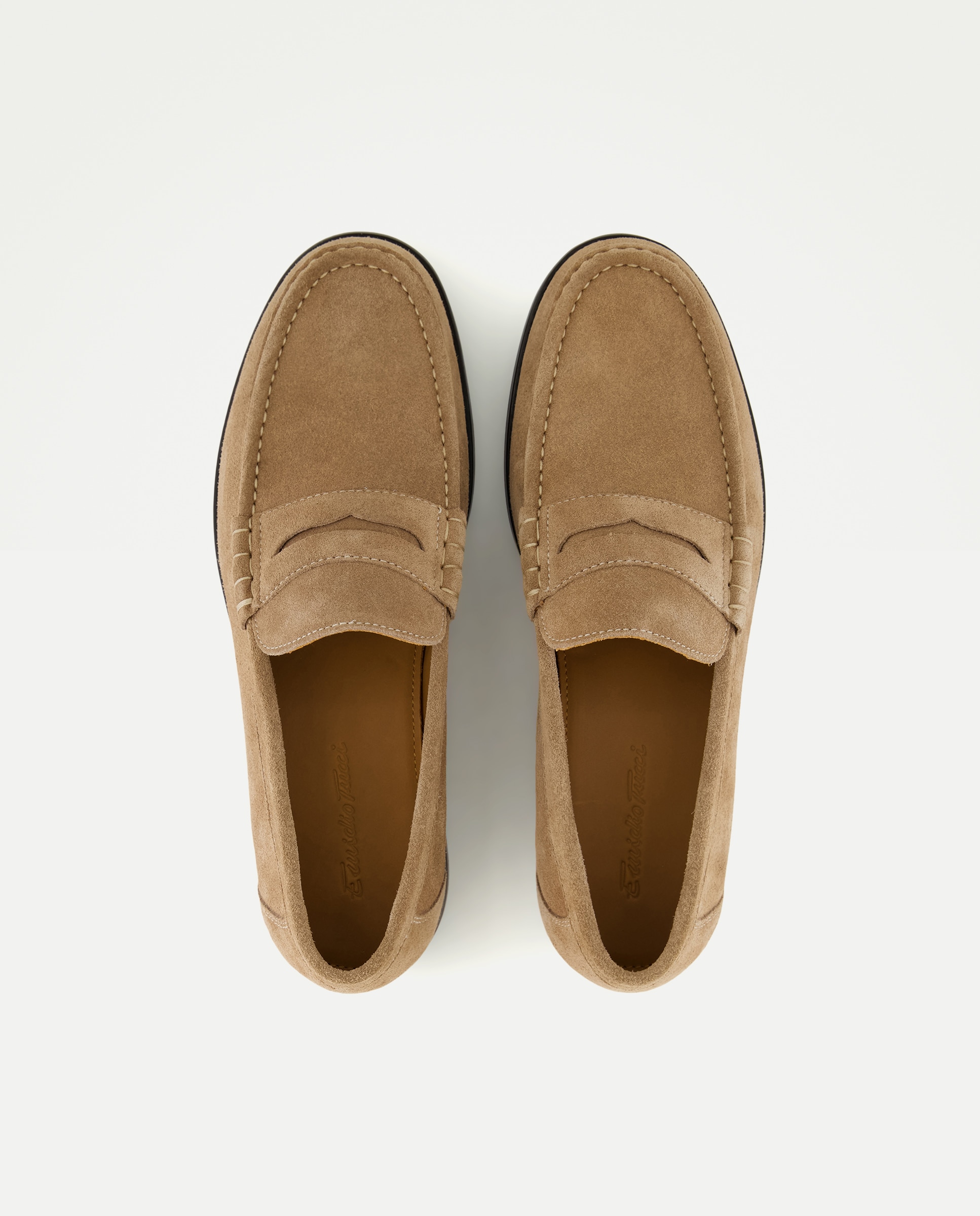 Mocassins de Camurça com Sola de Borracha Visom-Escuro-4