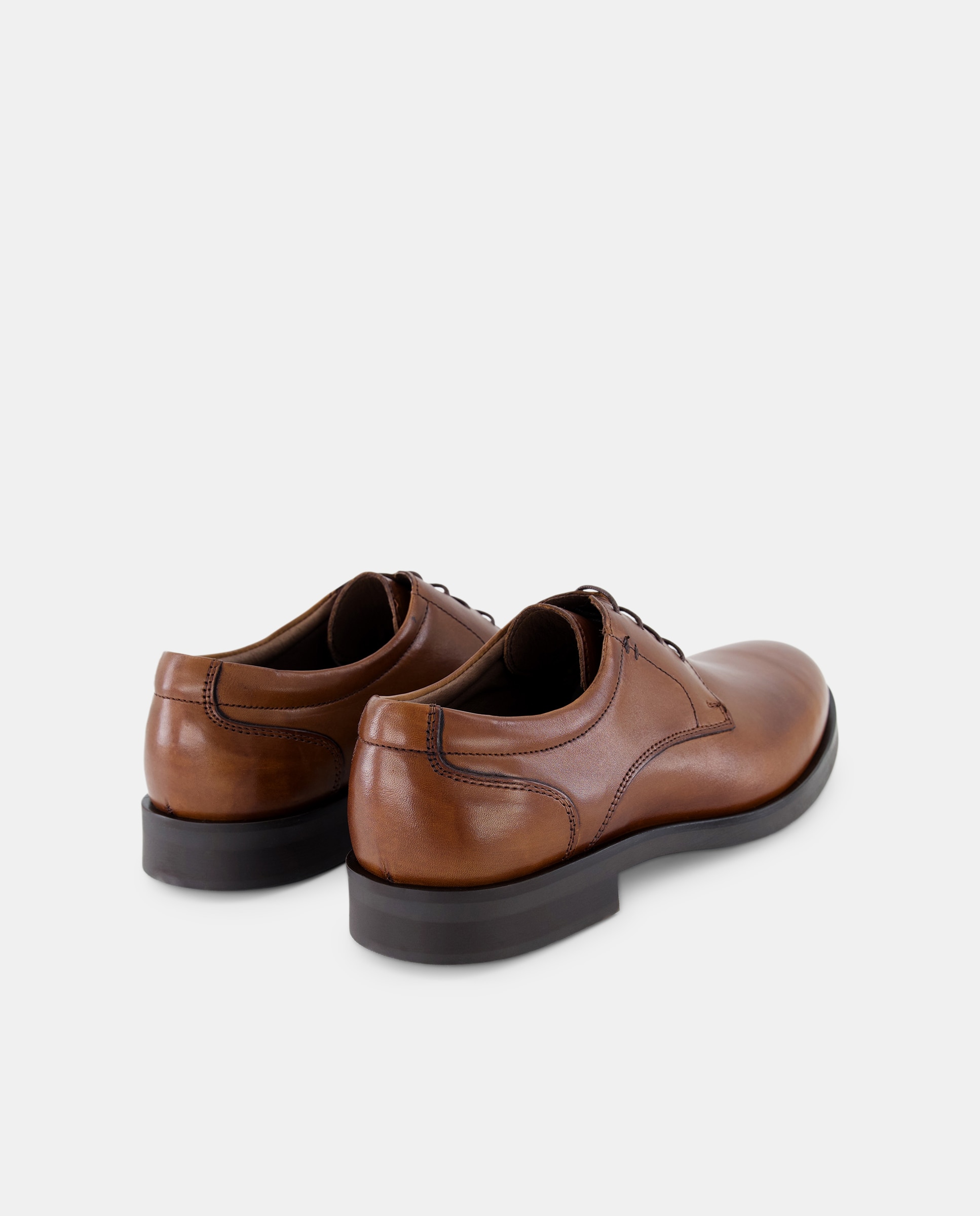 Sapatos de Atacadores com Pala Lisa, Sola de Borracha TR e em Nobuck Couro-3