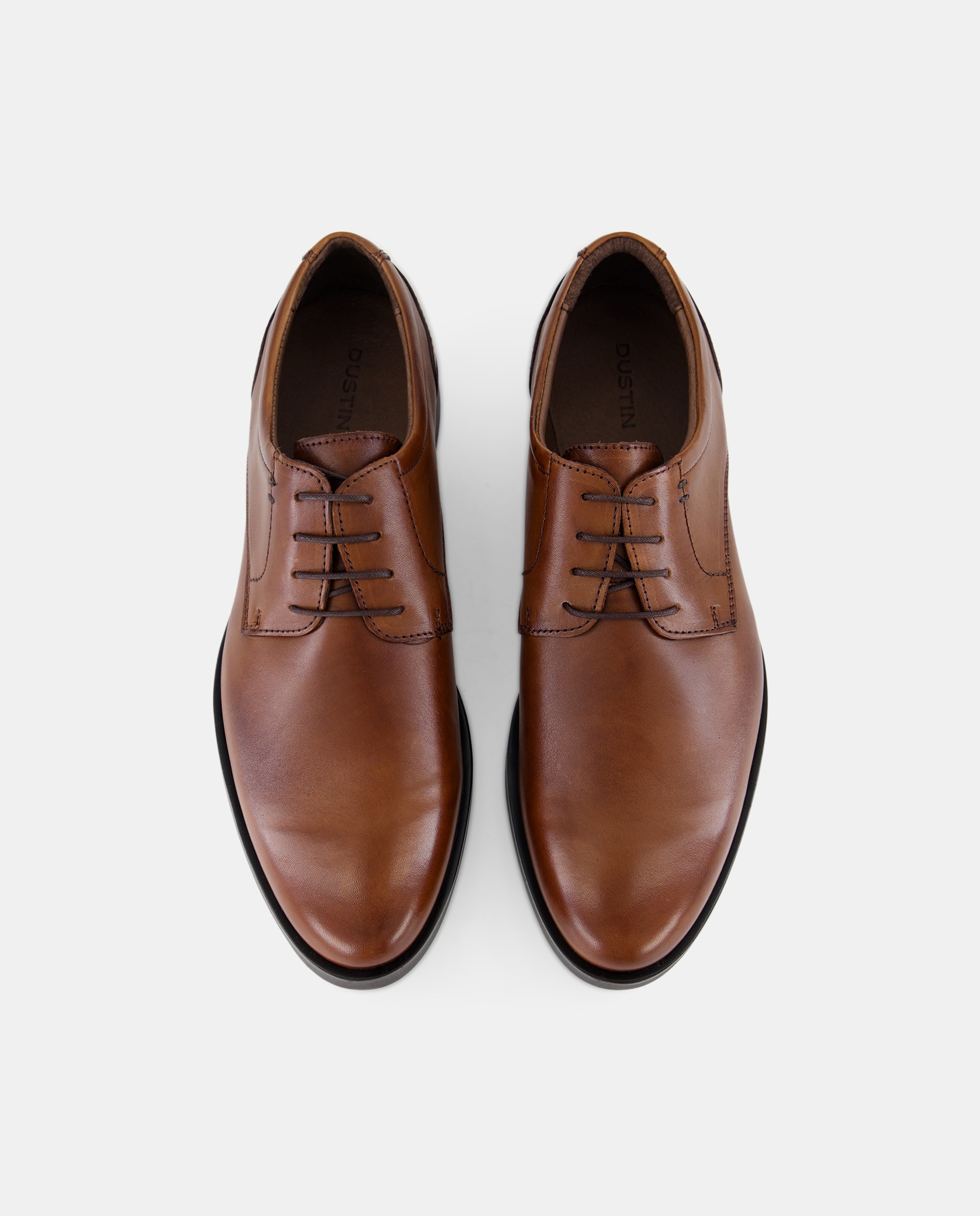 Sapatos de Atacadores com Pala Lisa, Sola de Borracha TR e em Nobuck Couro-4