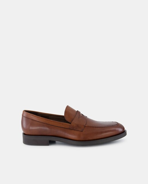Mocasín de hombre con antifaz de piel
