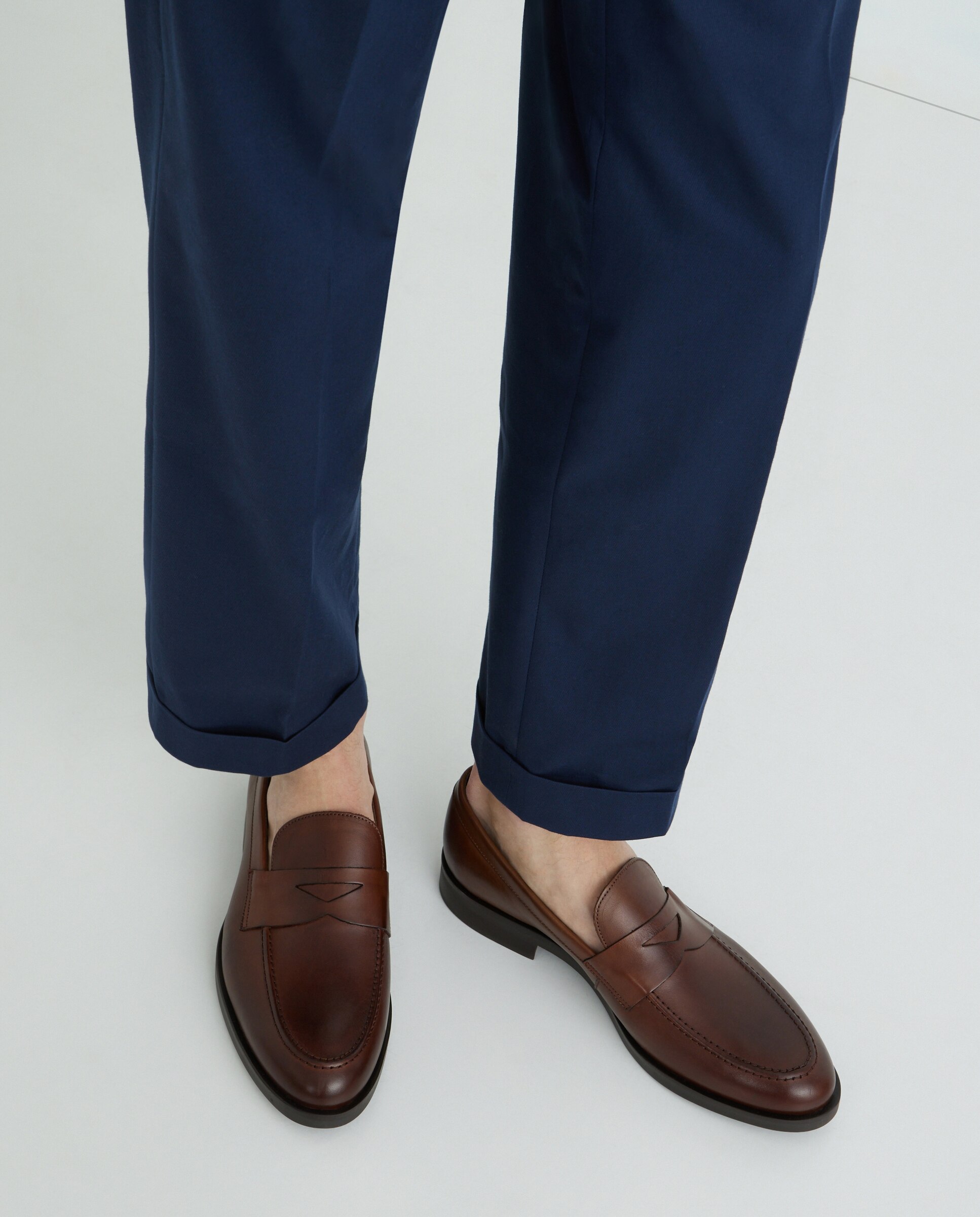 Mocassins em Pele com Travessão Couro-6
