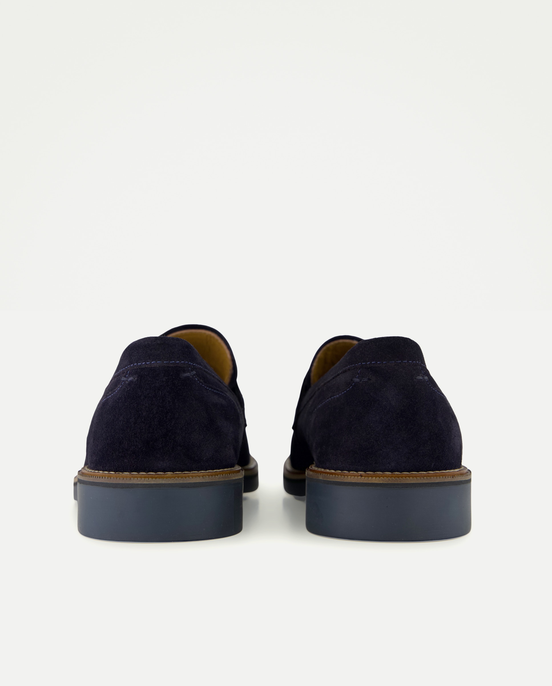 Mocassins com Travessão e Sola de Borracha 400 Azul-3