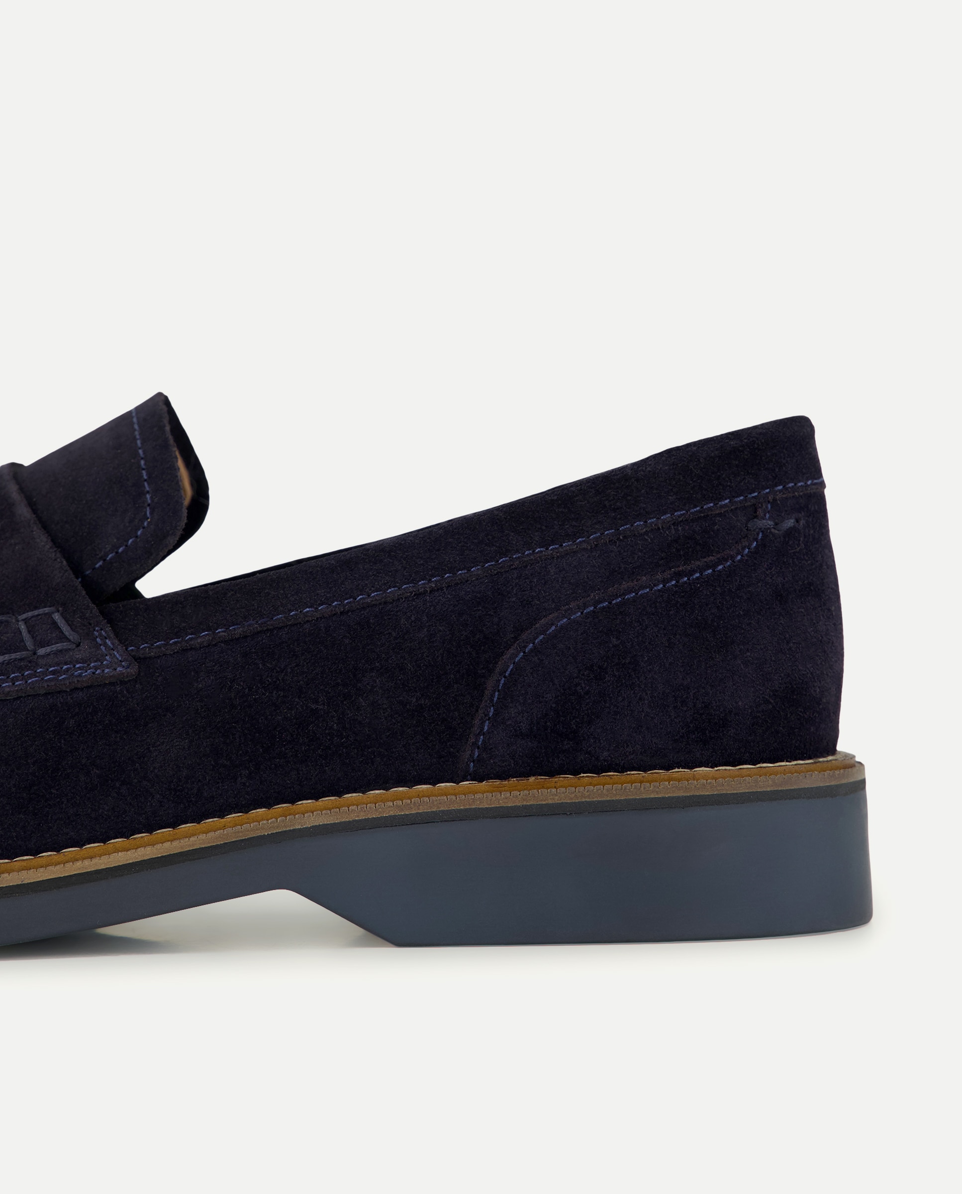 Mocassins com Travessão e Sola de Borracha 400 Azul-5