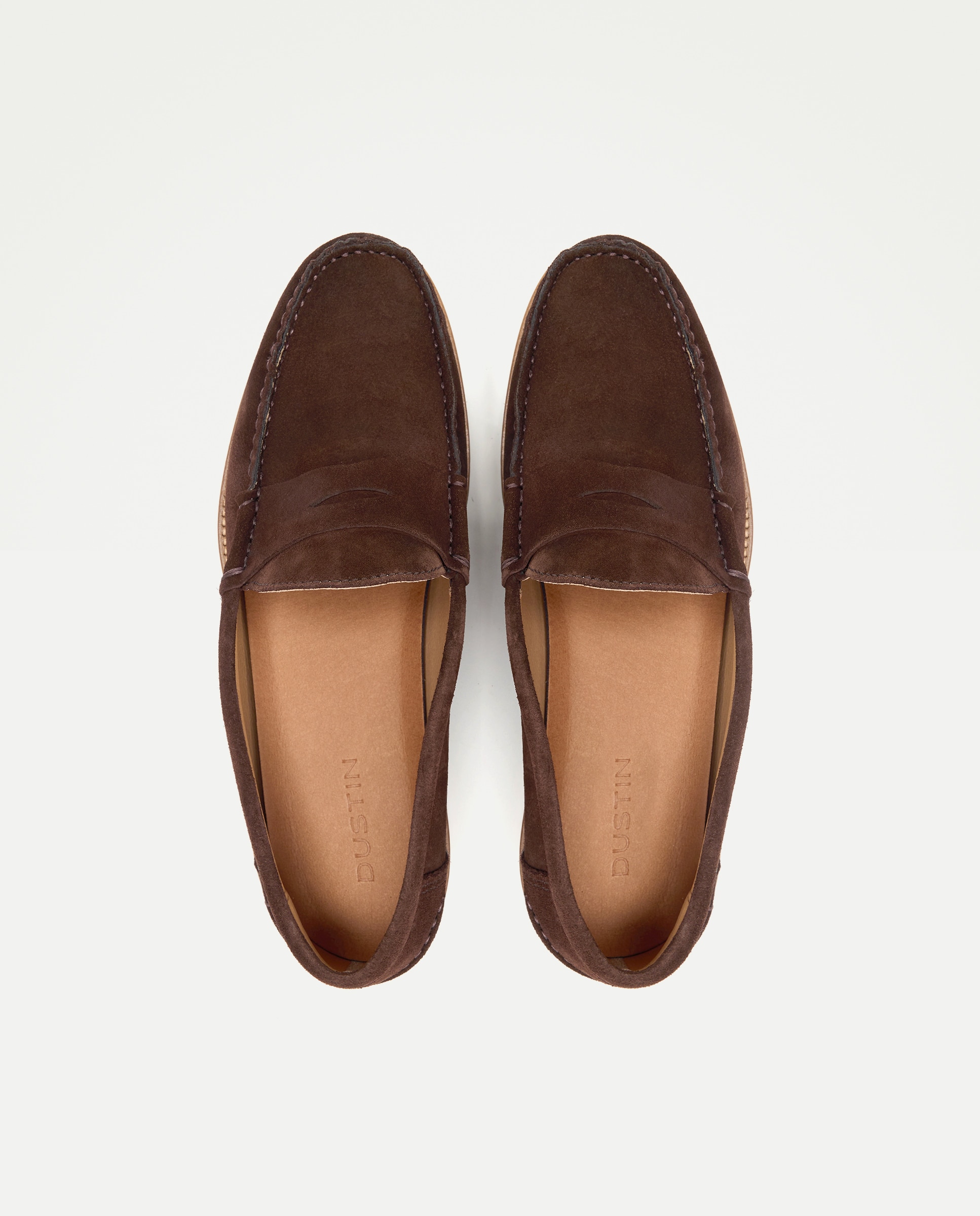 Mocassins de homem em pele Castanho-4