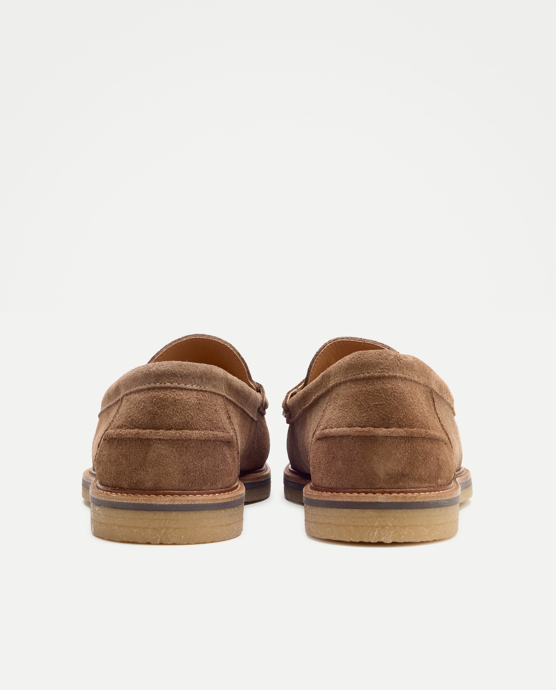 Mocassins de homem em pele Castanho taupe-3