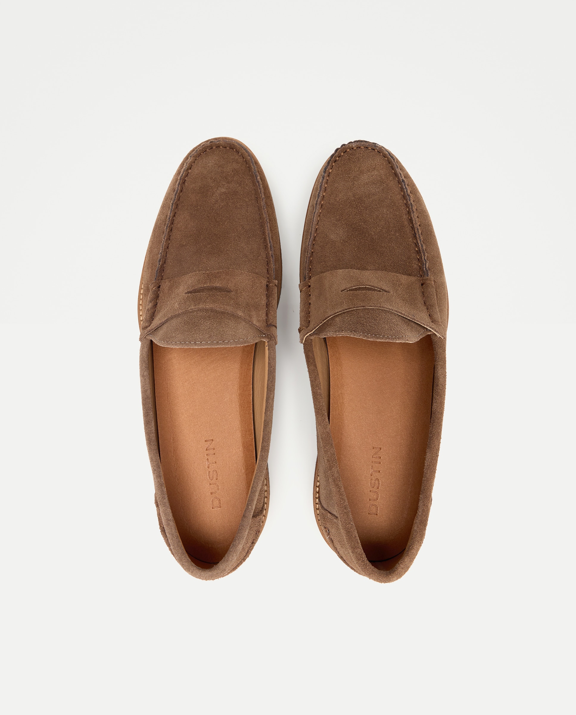 Mocassins de homem em pele Castanho taupe-4