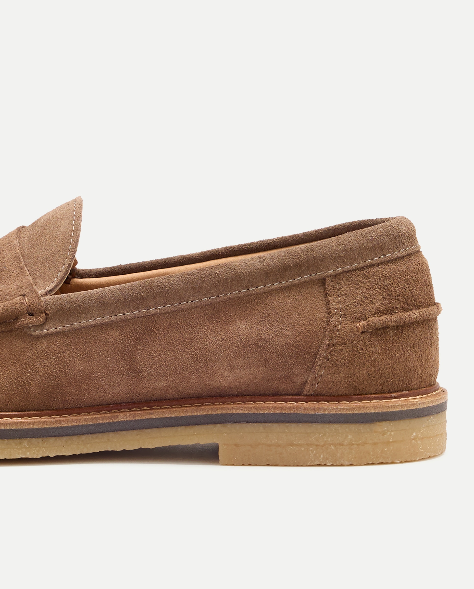 Mocassins de homem em pele Castanho taupe-5