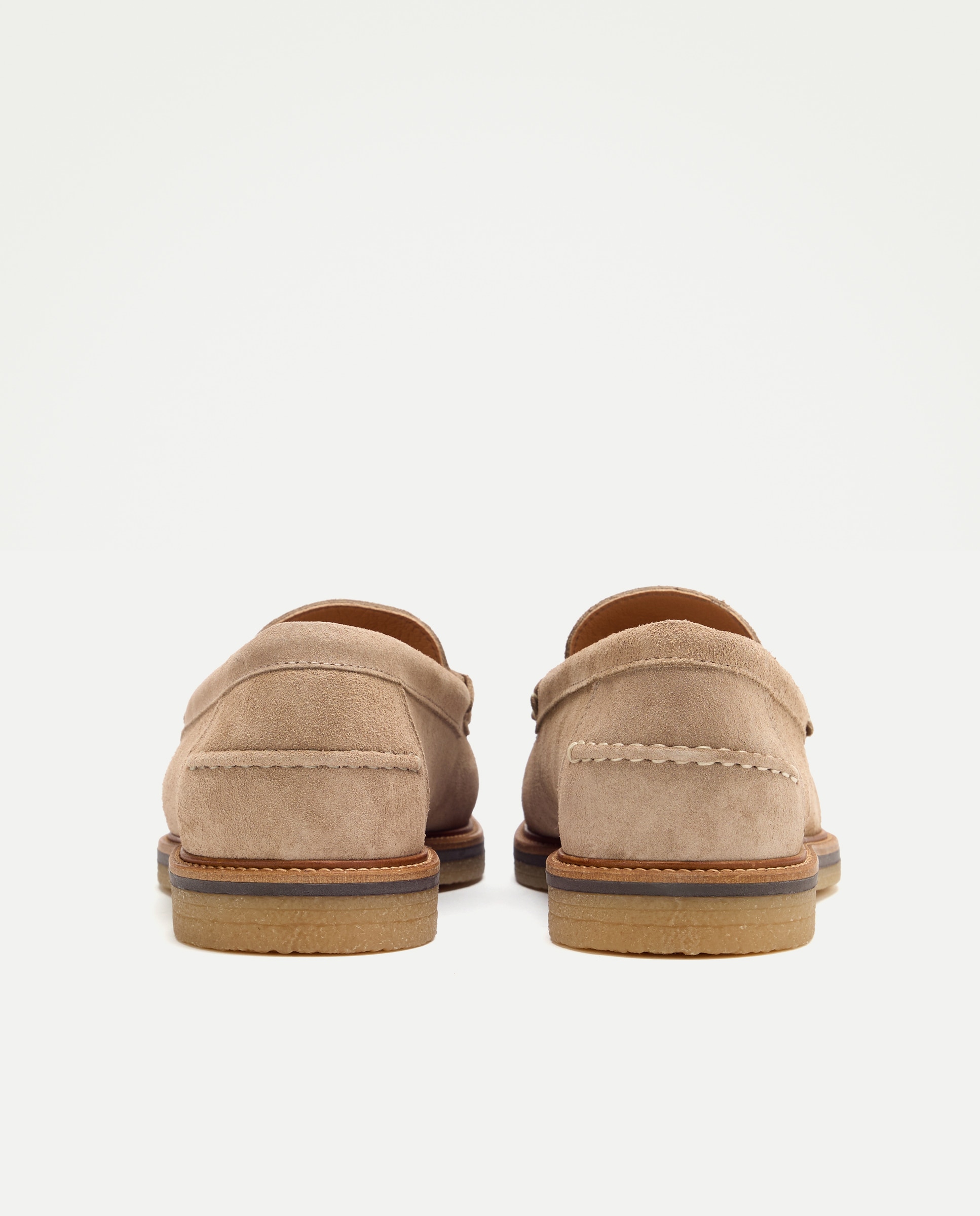 Mocassins de homem em pele Caramelo-3