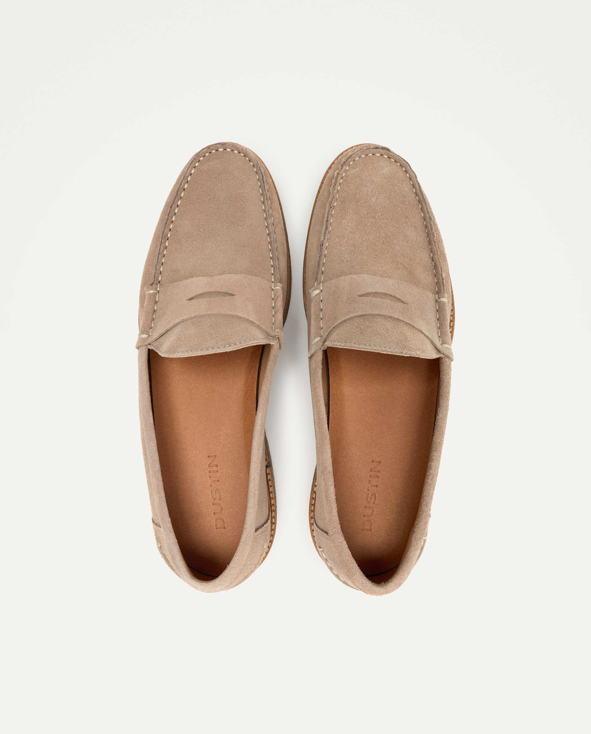 Mocassins de homem em pele Caramelo-4