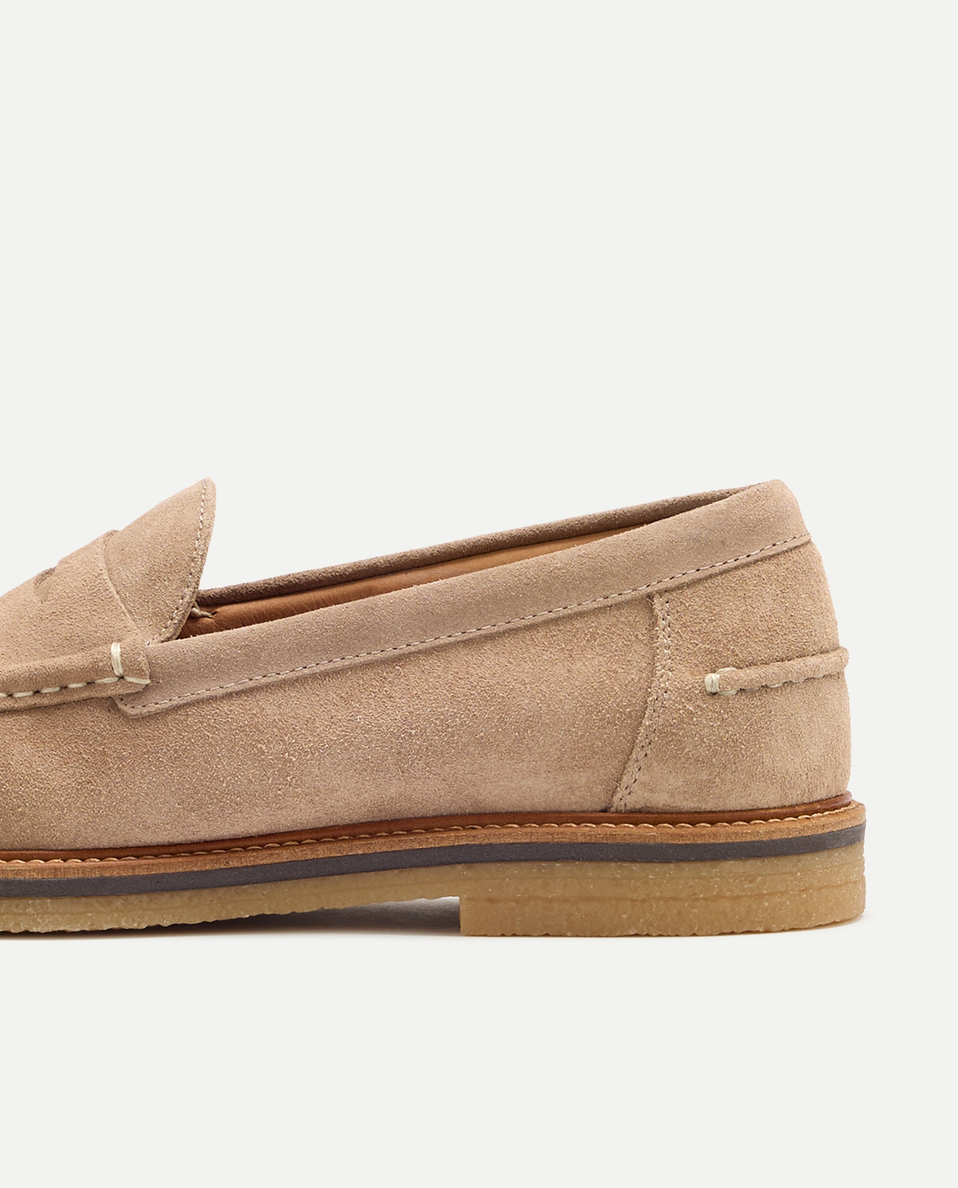 Mocassins de homem em pele Caramelo-5