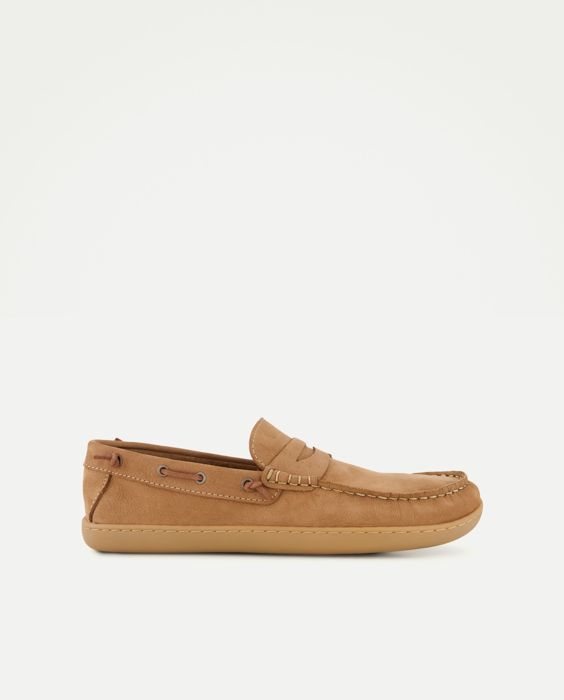 Imagem 0 de Mocassins Barefoot em Nobuck com Sola de Borracha