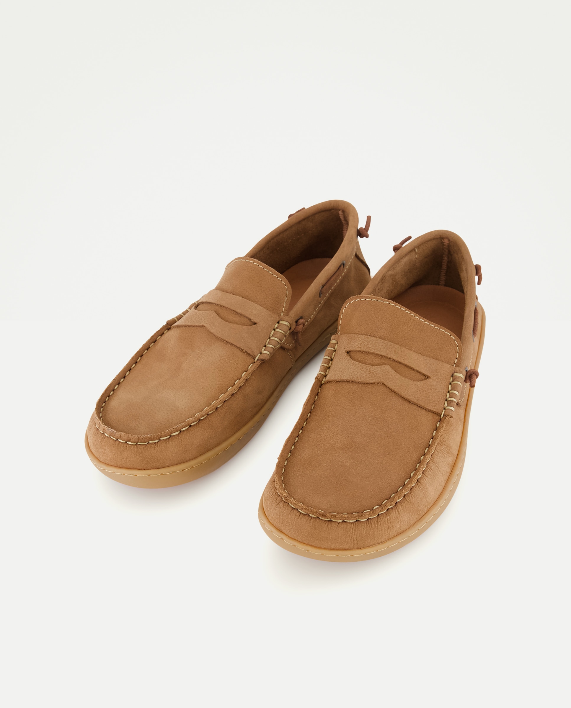 Mocassins Barefoot em Nobuck com Sola de Borracha Couro-2