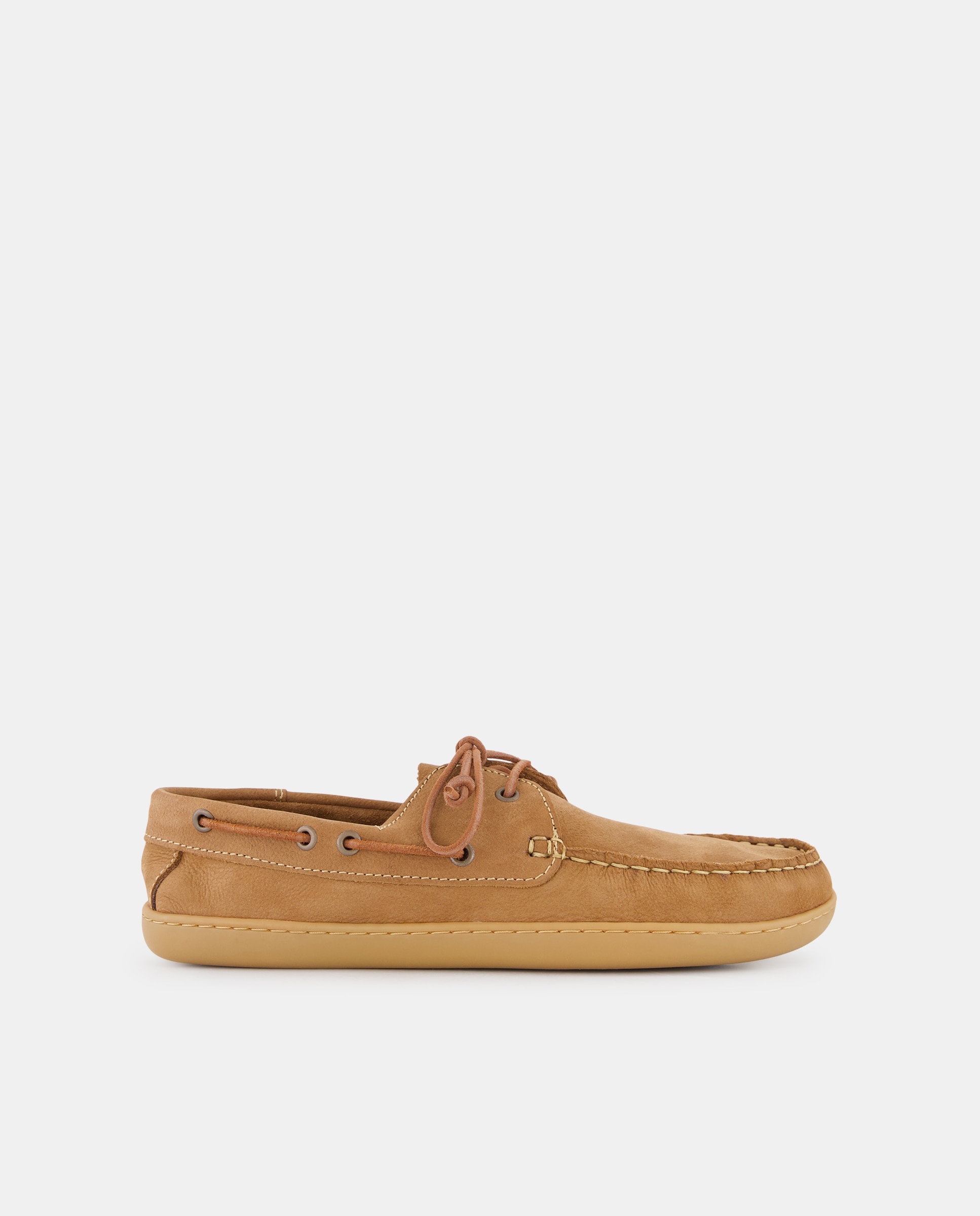 Náuticos Barefoot em Nobuck com Sola de Borracha Couro-1