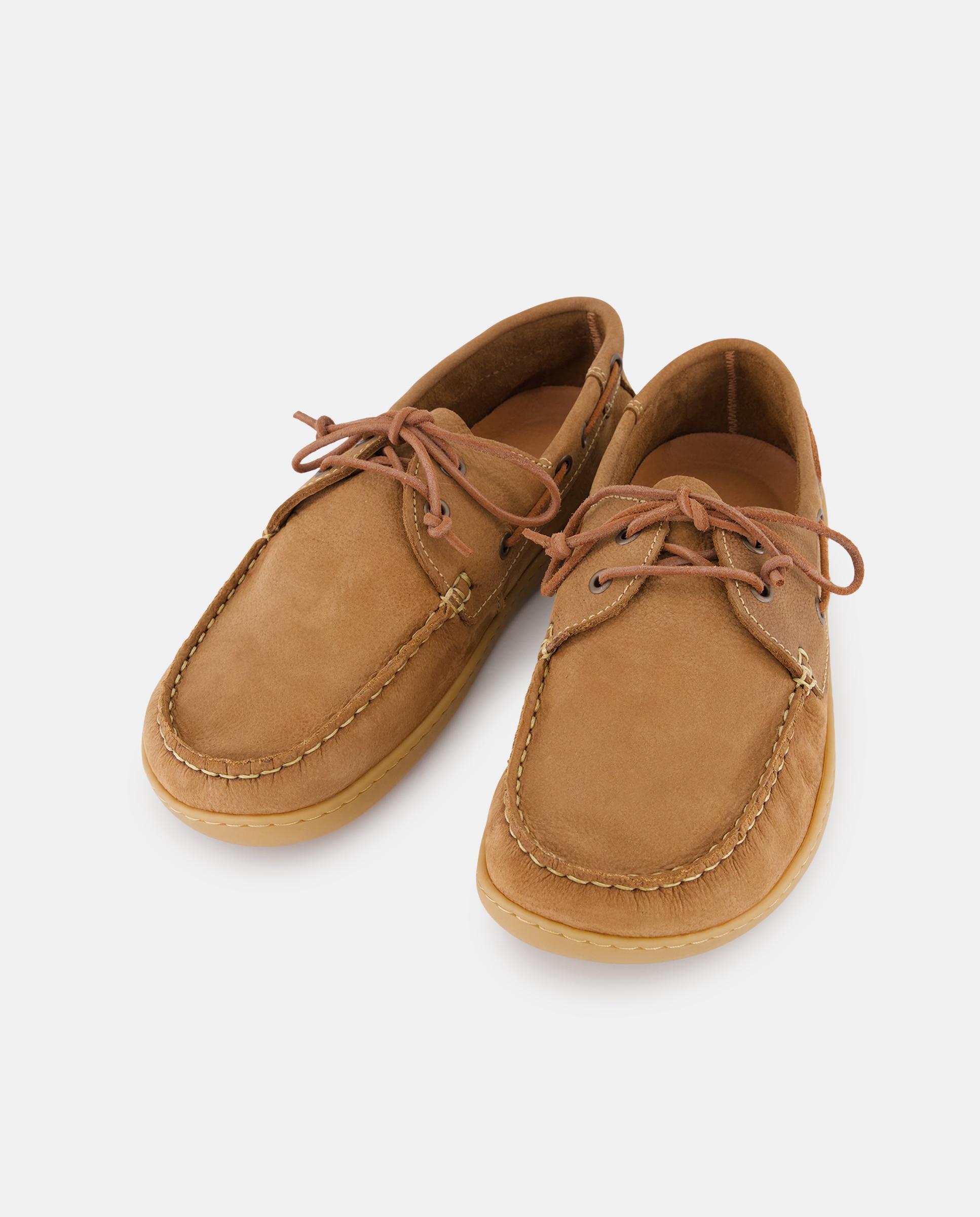 Náuticos Barefoot em Nobuck com Sola de Borracha Couro-2