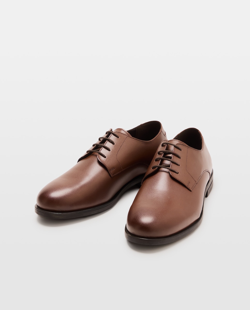 Sapatos Formais em Pele Castanho-2