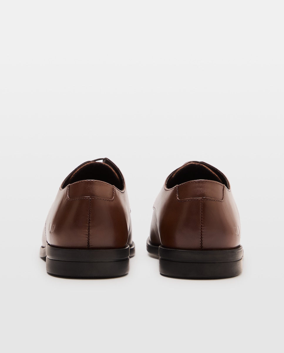 Sapatos Formais em Pele Castanho-3