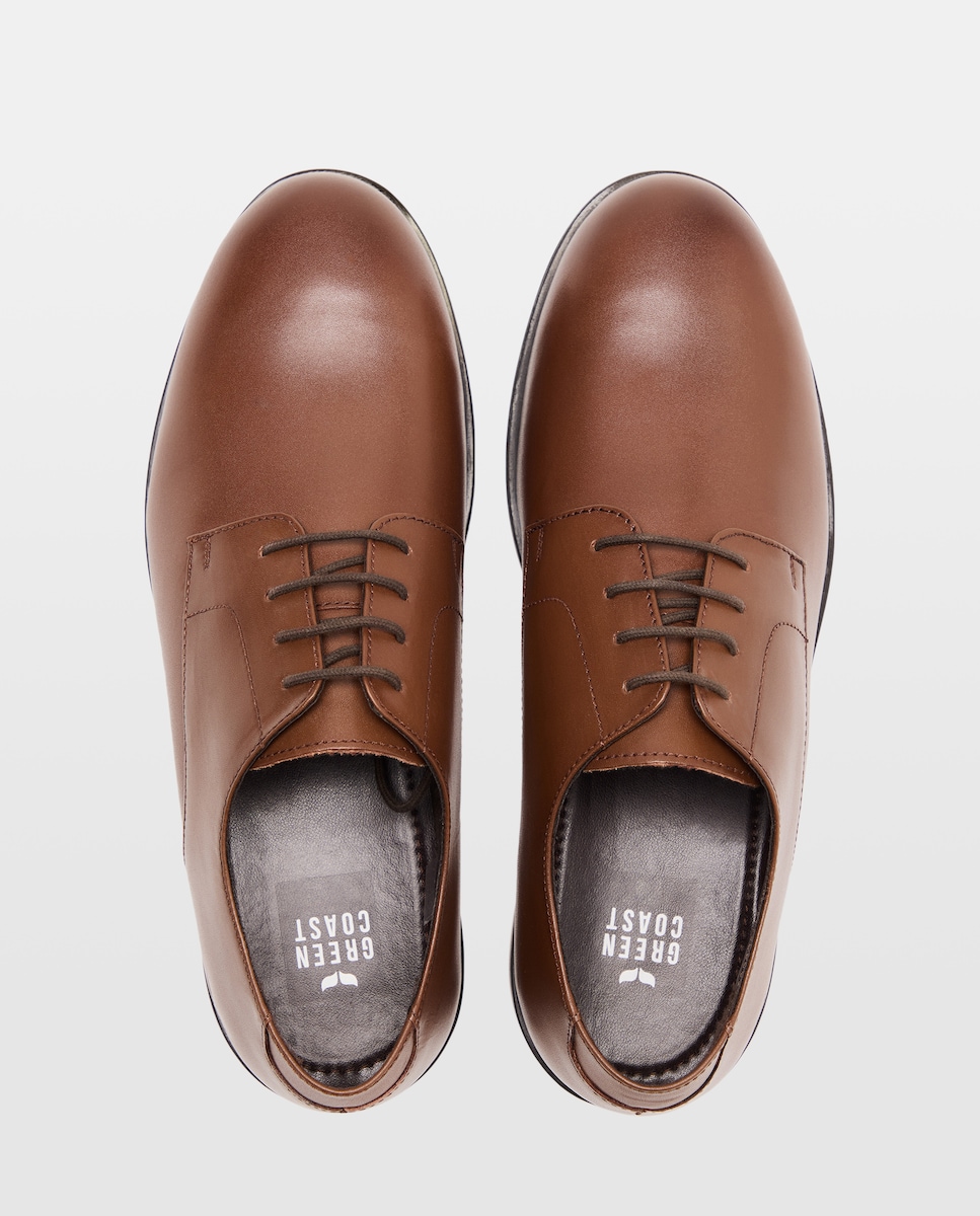 Sapatos Formais em Pele Castanho-4