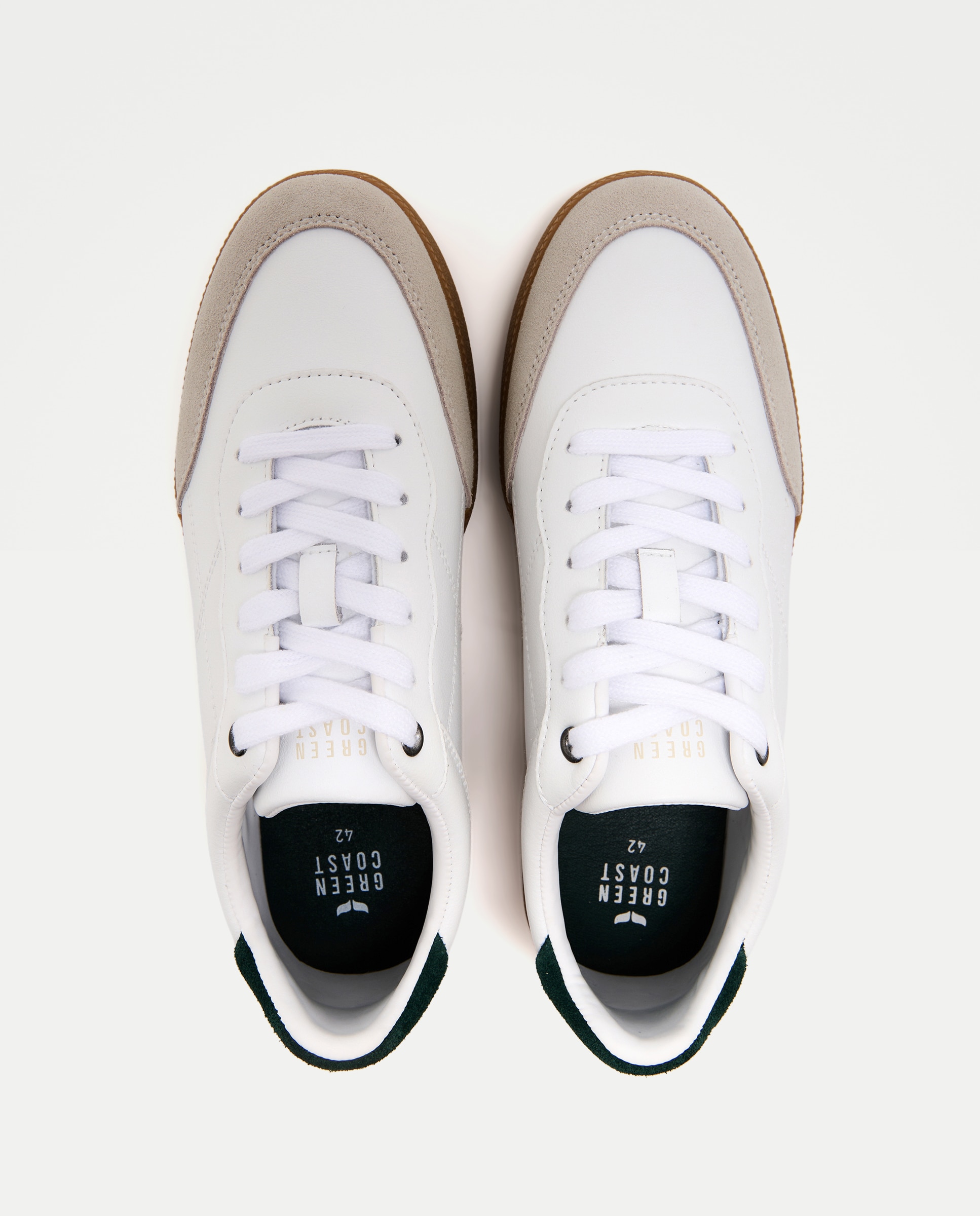 Sapatilhas Desportivas em Pele Branco-4