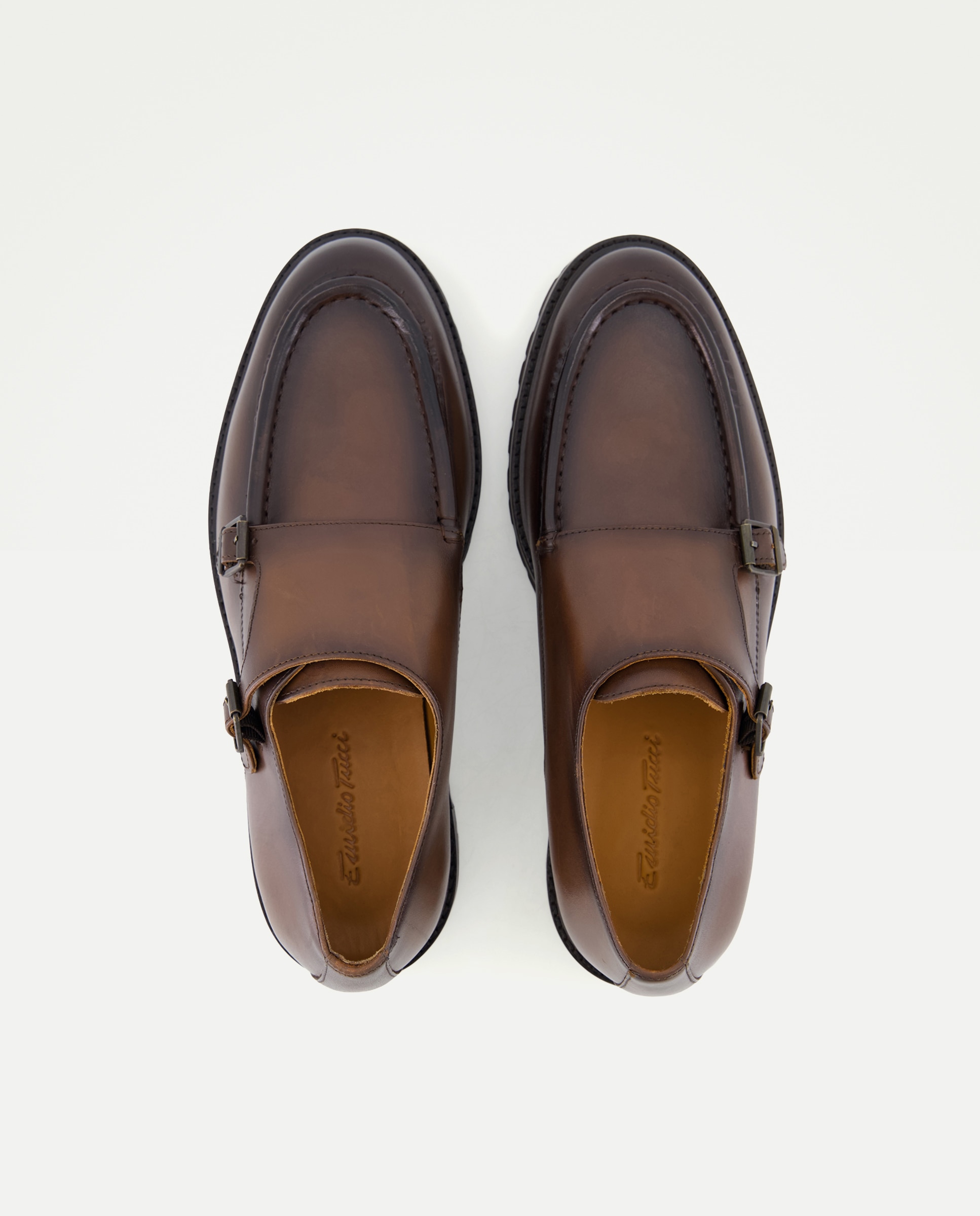Zapato hebillas hombre - Emidio Tucci - Marrón Marrón-4