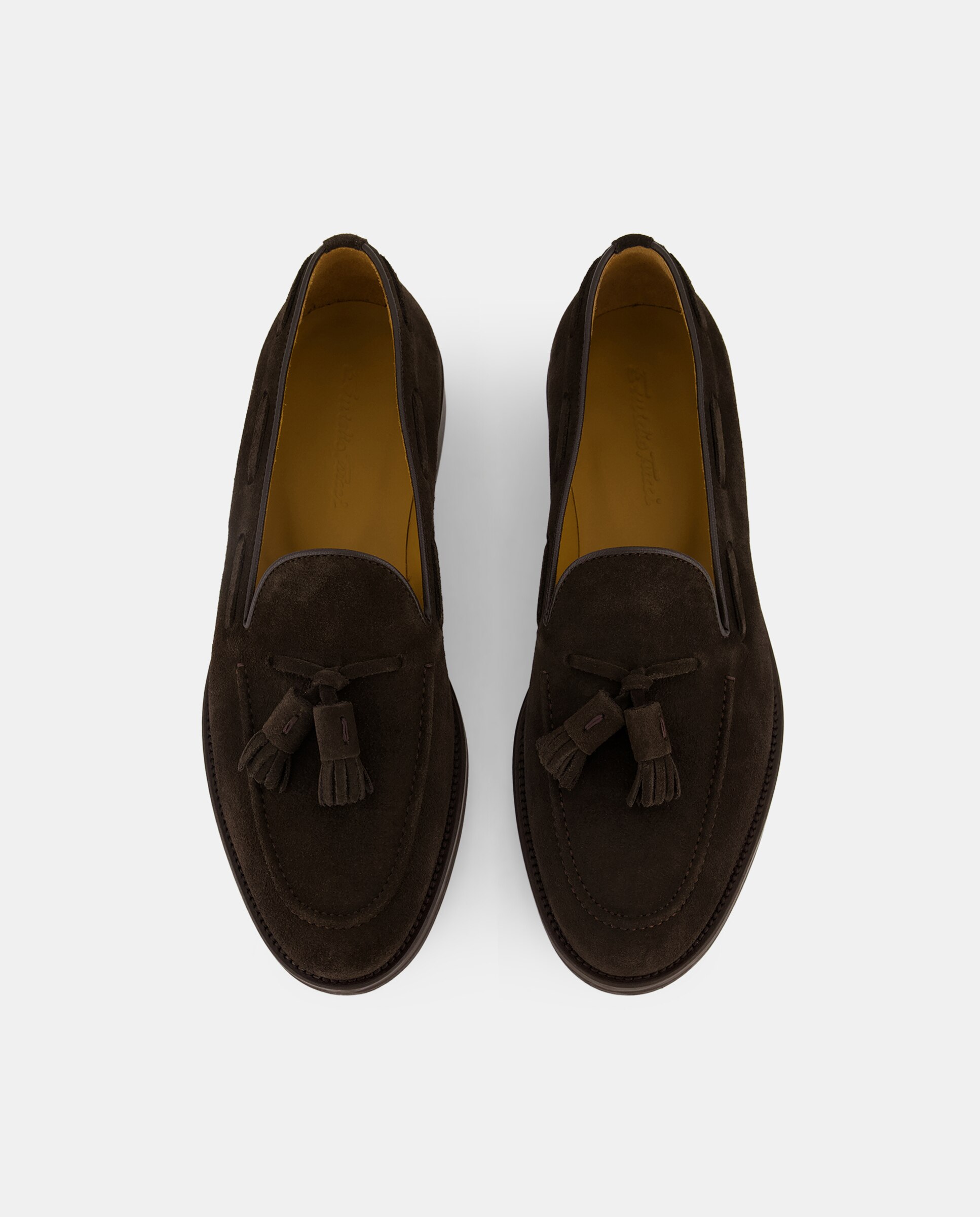 Mocassins com Detalhe de Borlas e em Pele Castanho-escuro-4