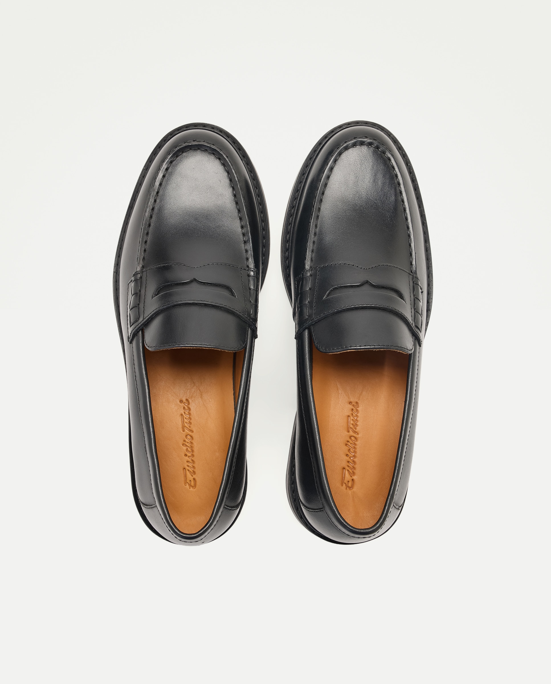 Mocasines de hombre con antifaz y piel lisa - Emidio Tucci - Negro Negro-4