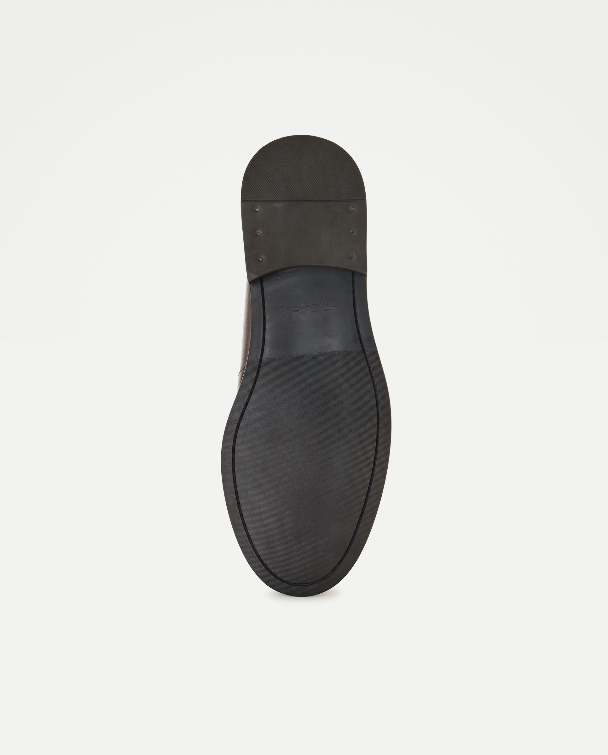 Mocassins em Pele Lisa com Travessão Castanho-6