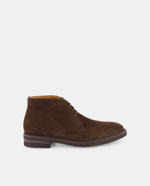 Botas de ante de hobre con cordones