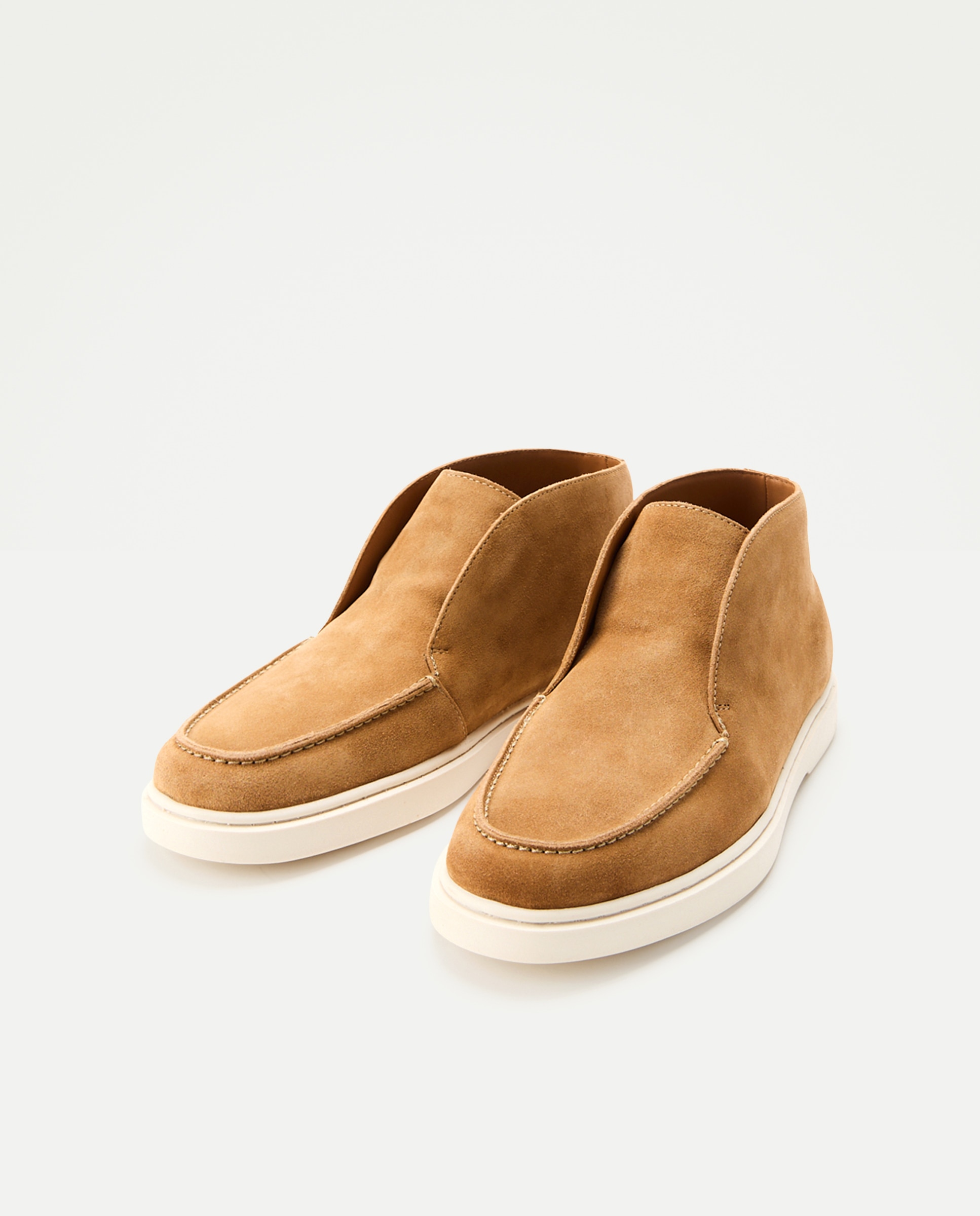 Botas de hombre con cierre de cordones y serraje - Emidio Tucci - Beige Beige-2